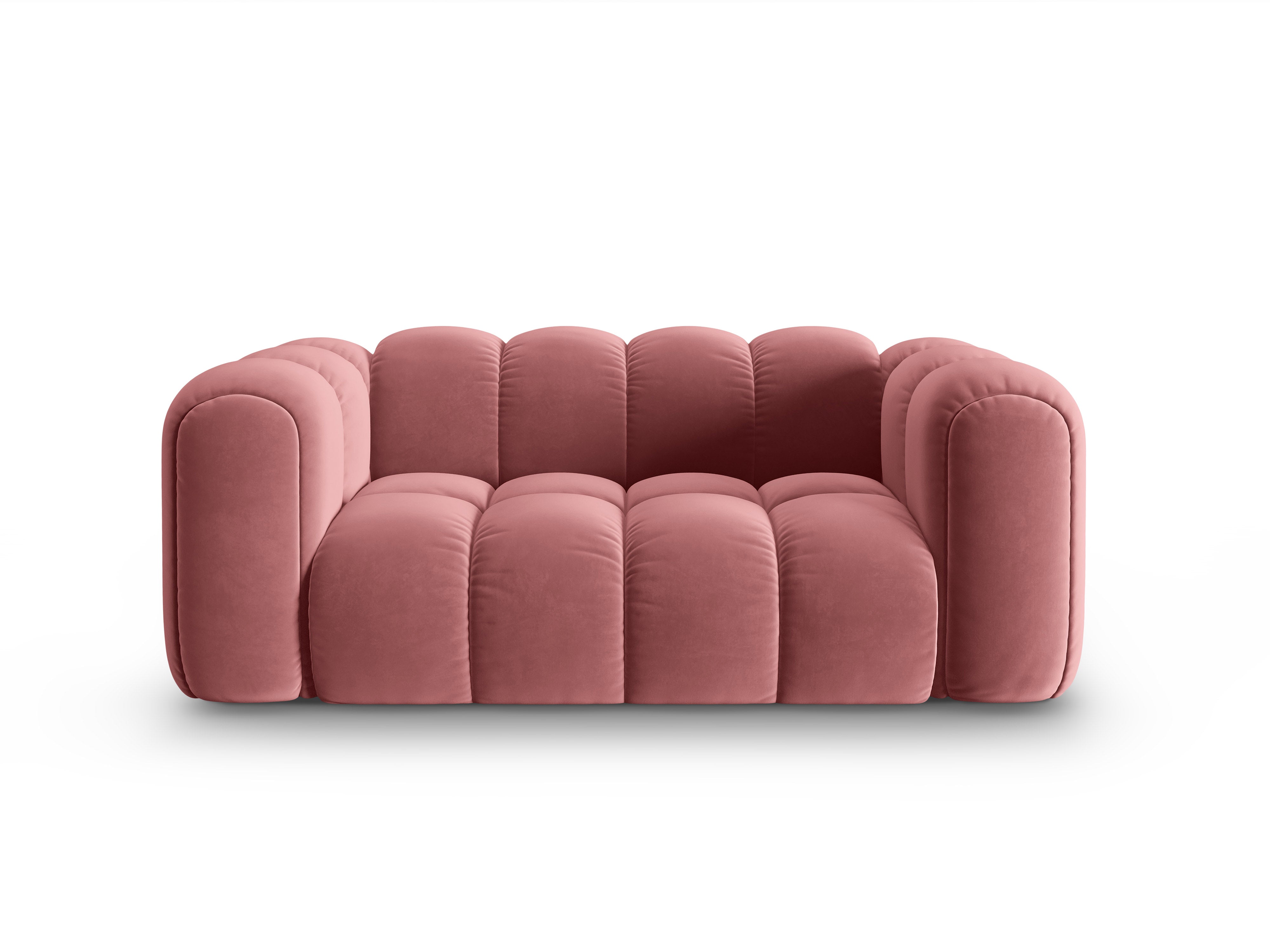 ASTRO pink velvet 2-seater sofa