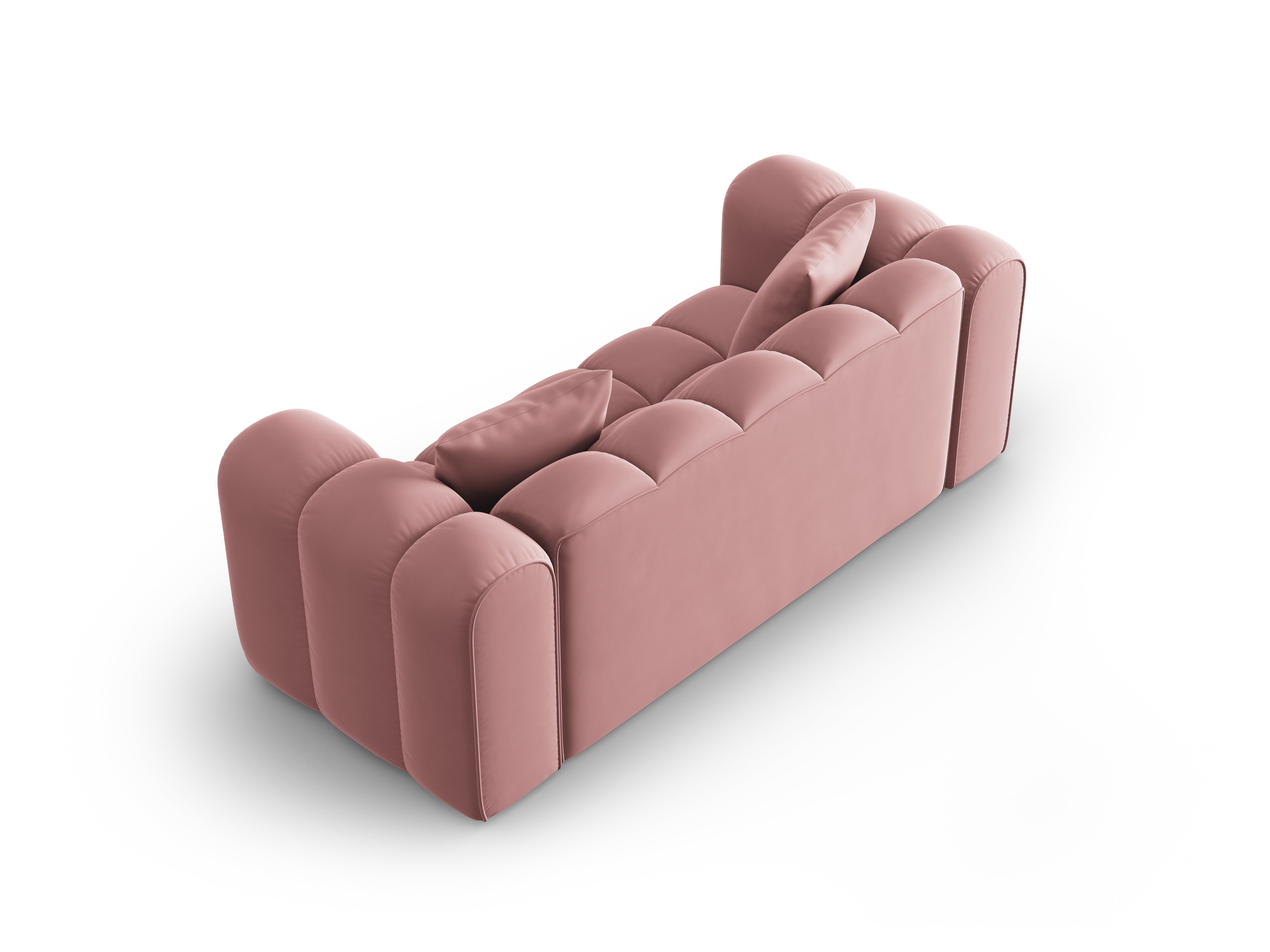 2-person velvet sofa Halley pink
