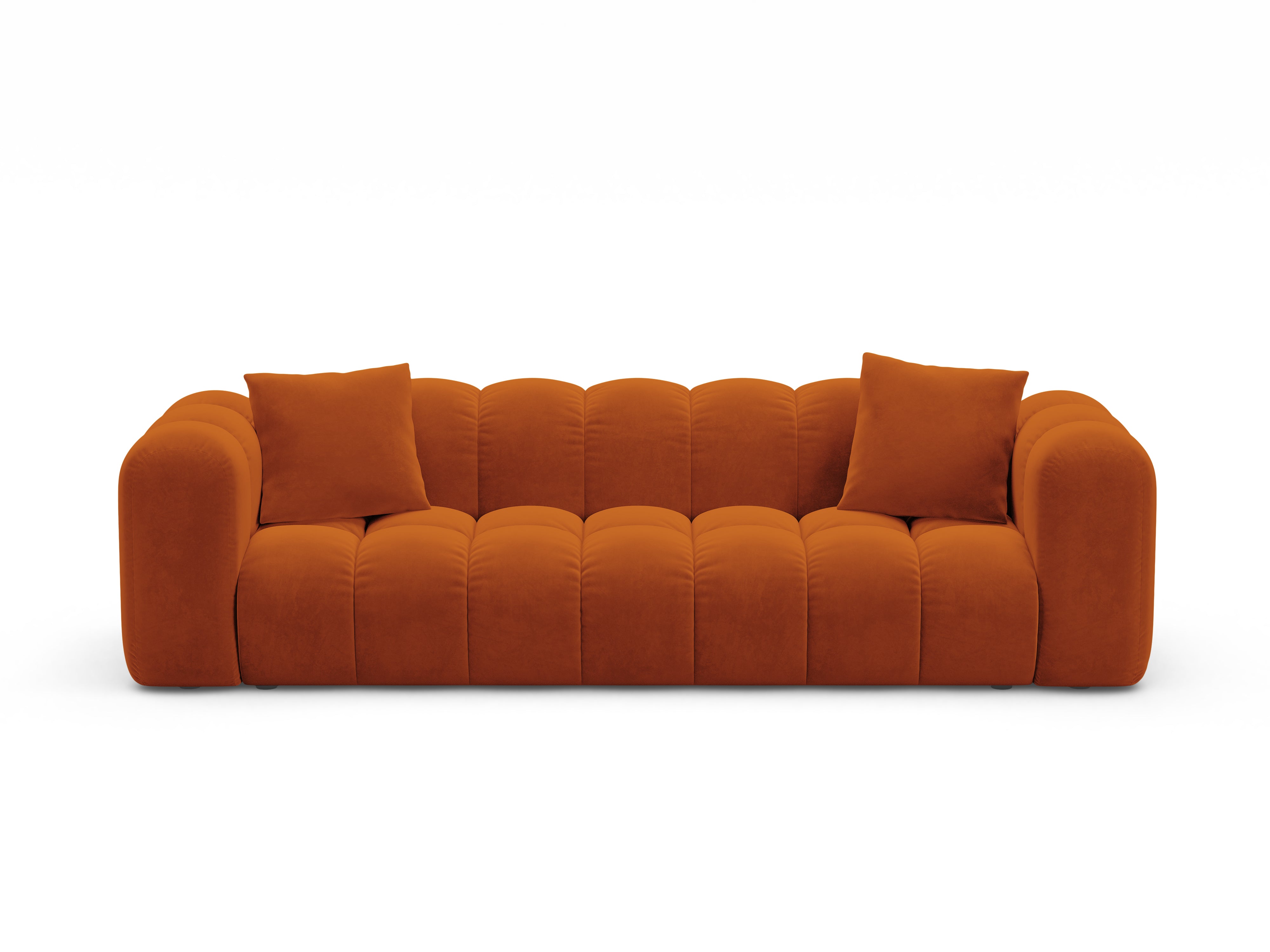 Velvet sofa with sleeping function ASTRO in rust