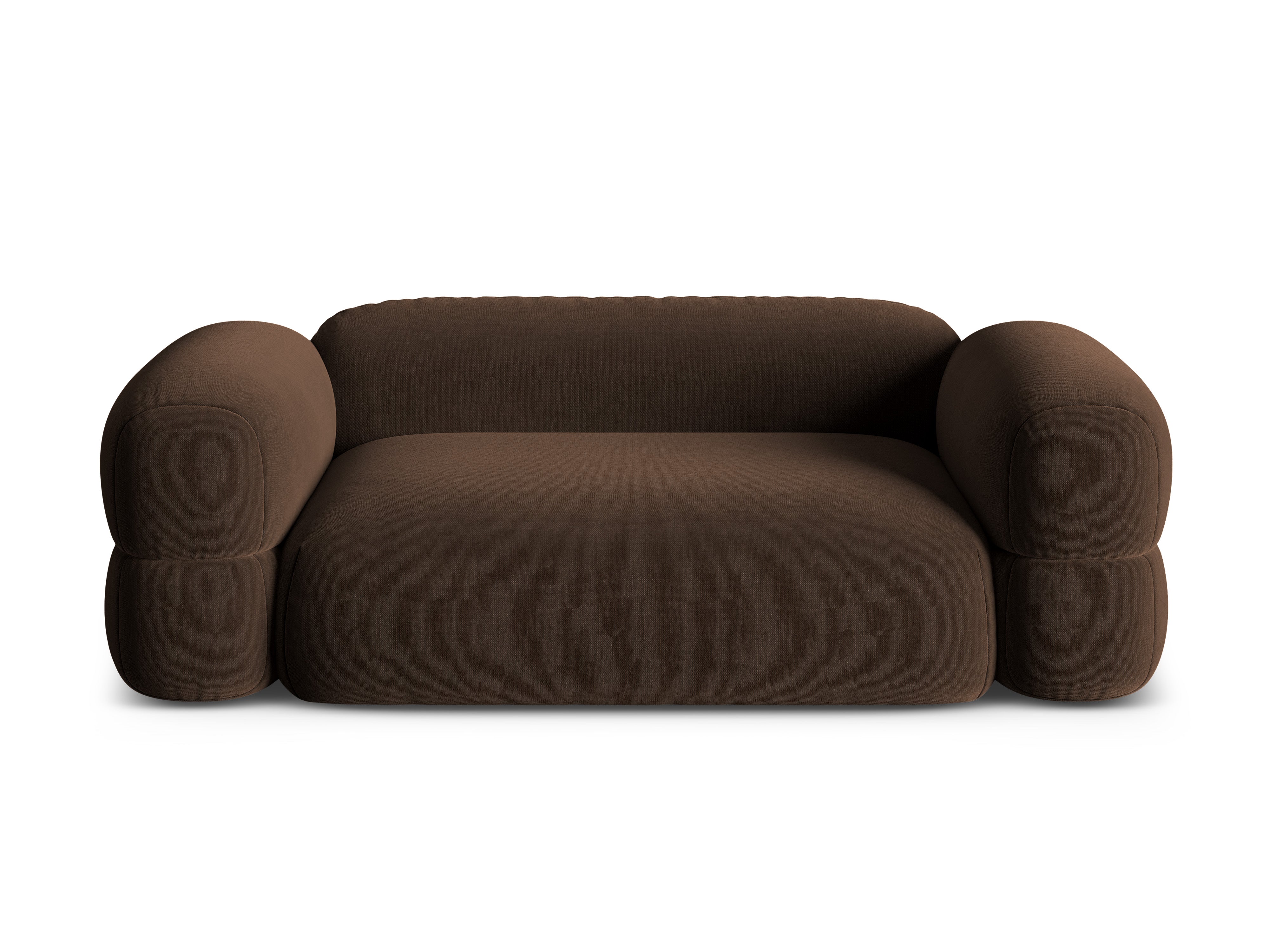 Chocolate 3-Seater Velvet Sofa ROGER