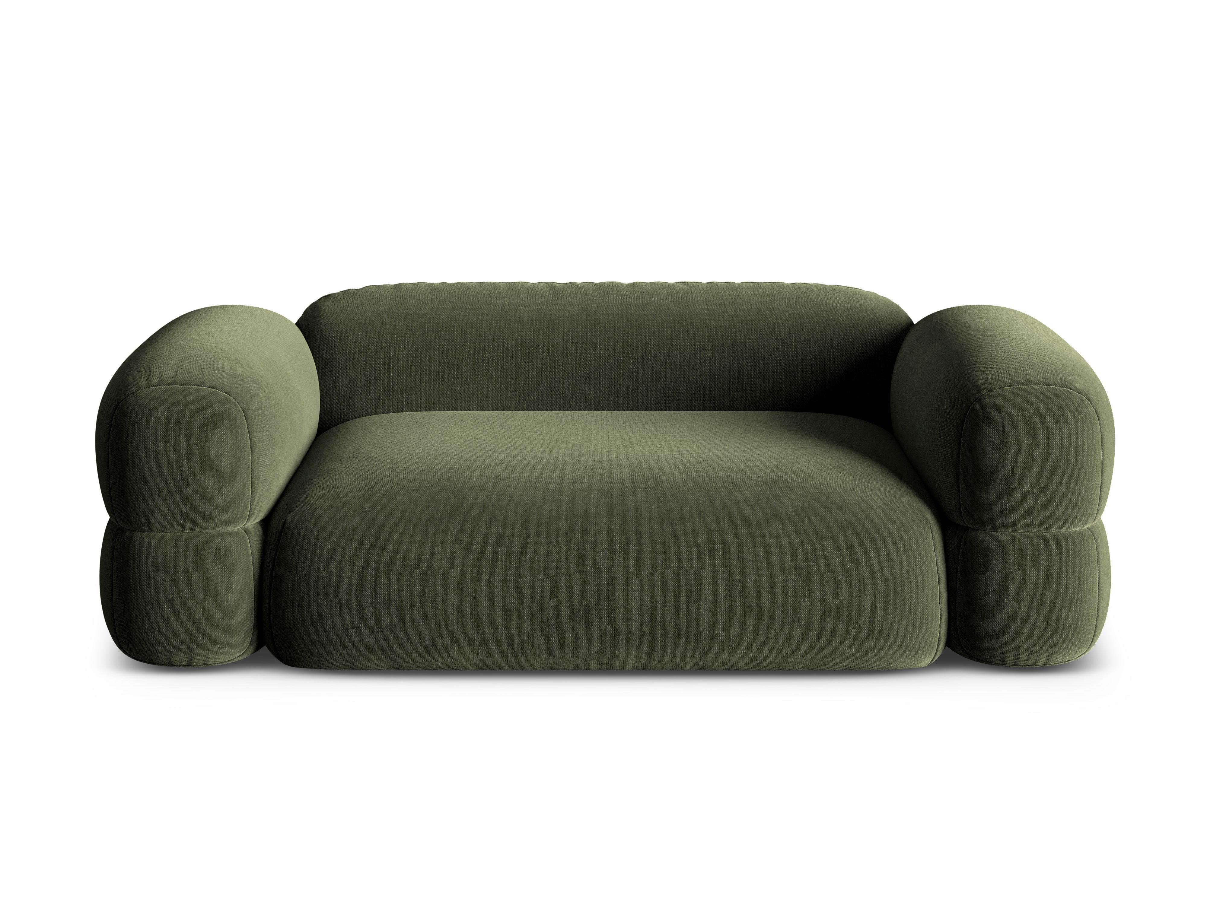 Velvet 3-Seater Sofa ROGER Olive