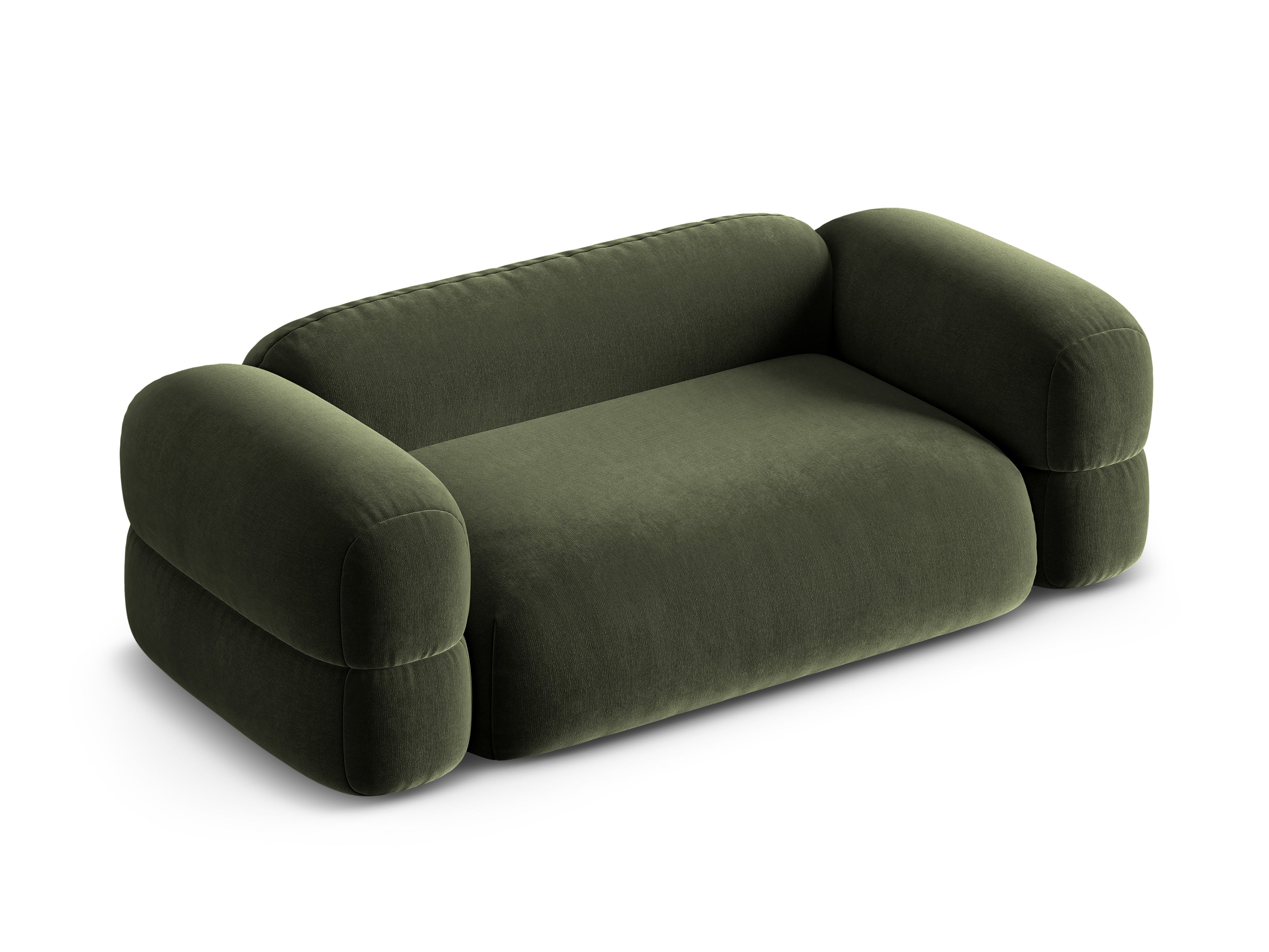 Velvet 3-Seater Sofa ROGER Olive