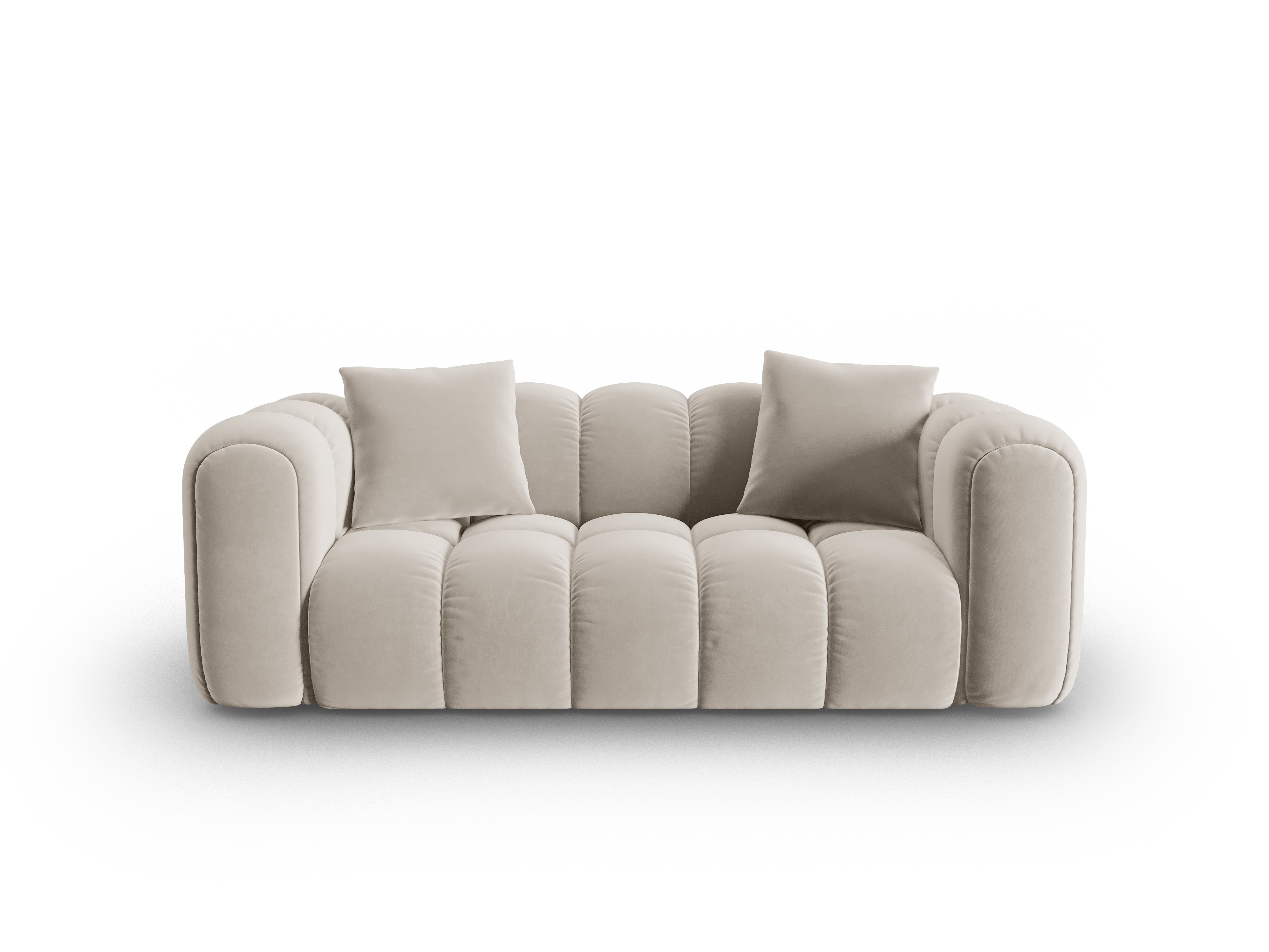Velvet 3-Seater Sofa ASTRO Ecru