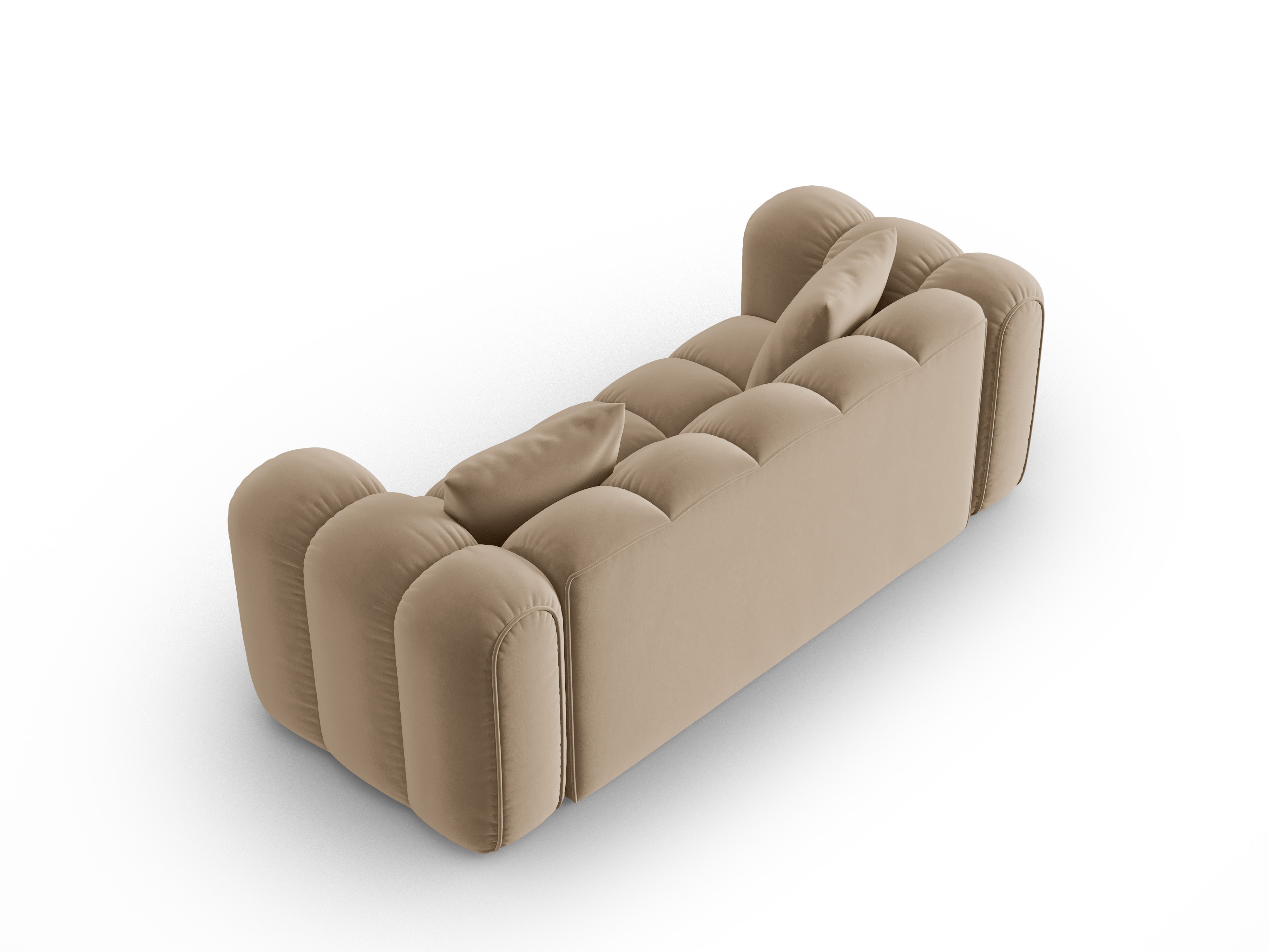 Sofa z jemného velúru 3-miestna ASTRO piesková