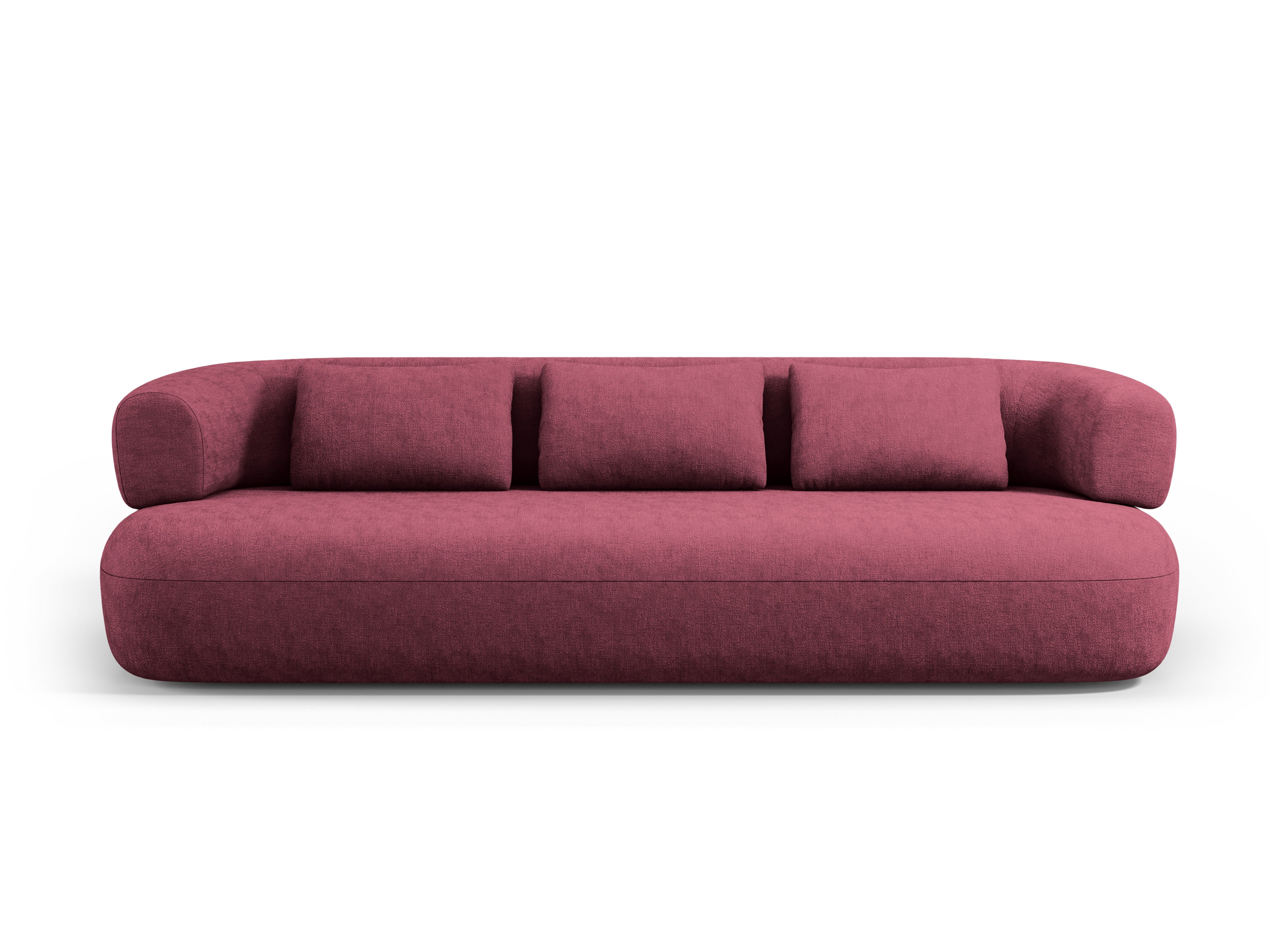 Sofa pre 3,5 osoby ALDRIN v karmazínovom šenile