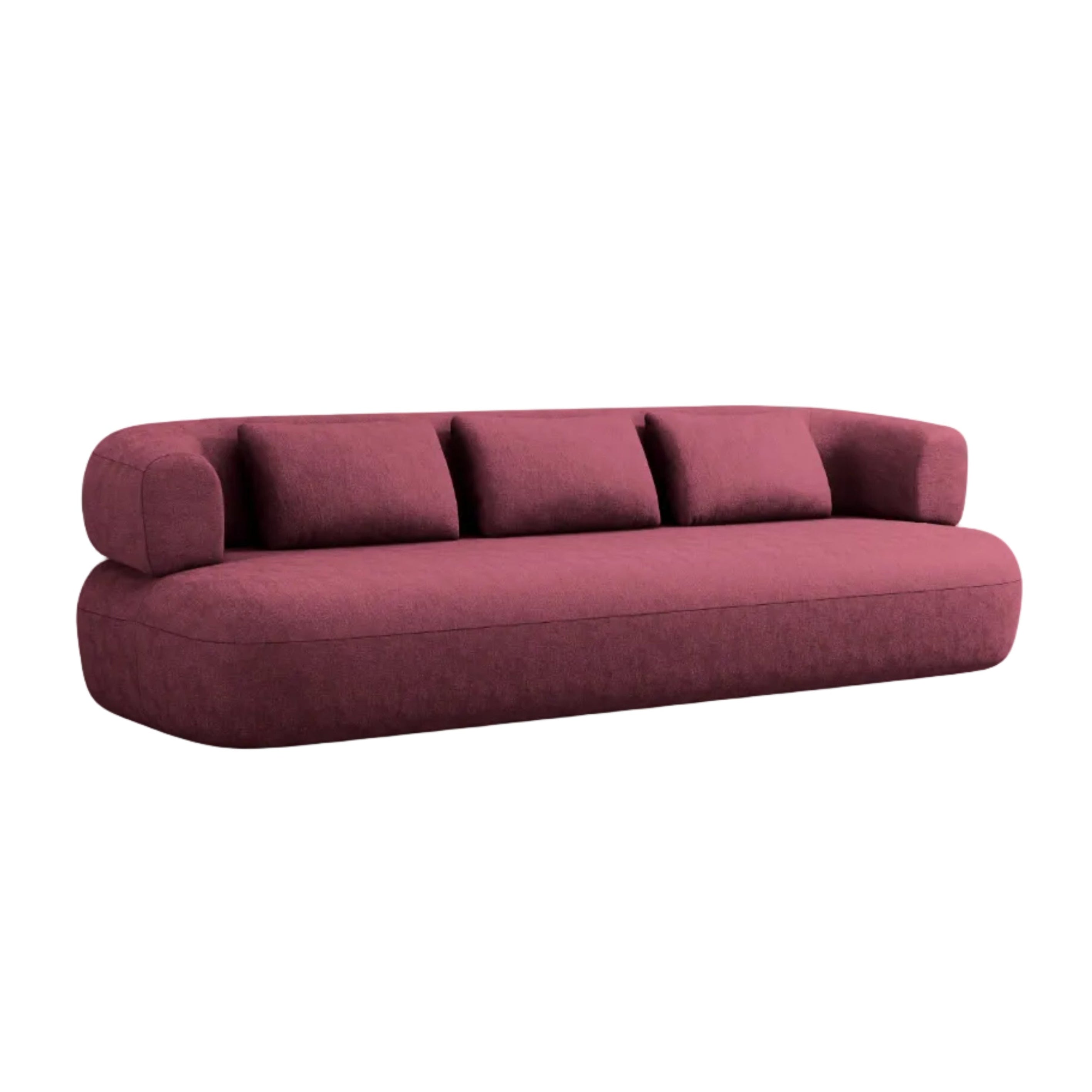 Sofa pre 3,5 osoby ALDRIN v karmazínovom šenile