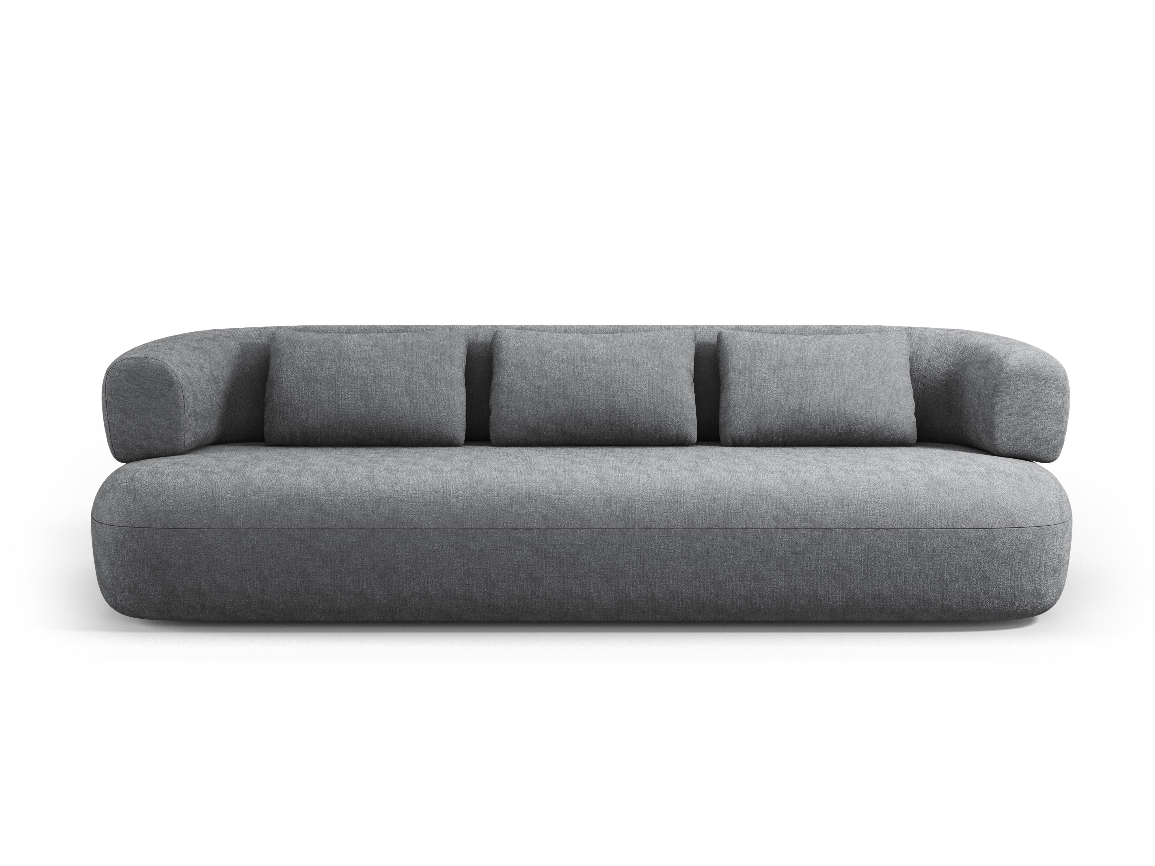 Sofa 3,5-miestna ALDRIN tmavosivý šenil
