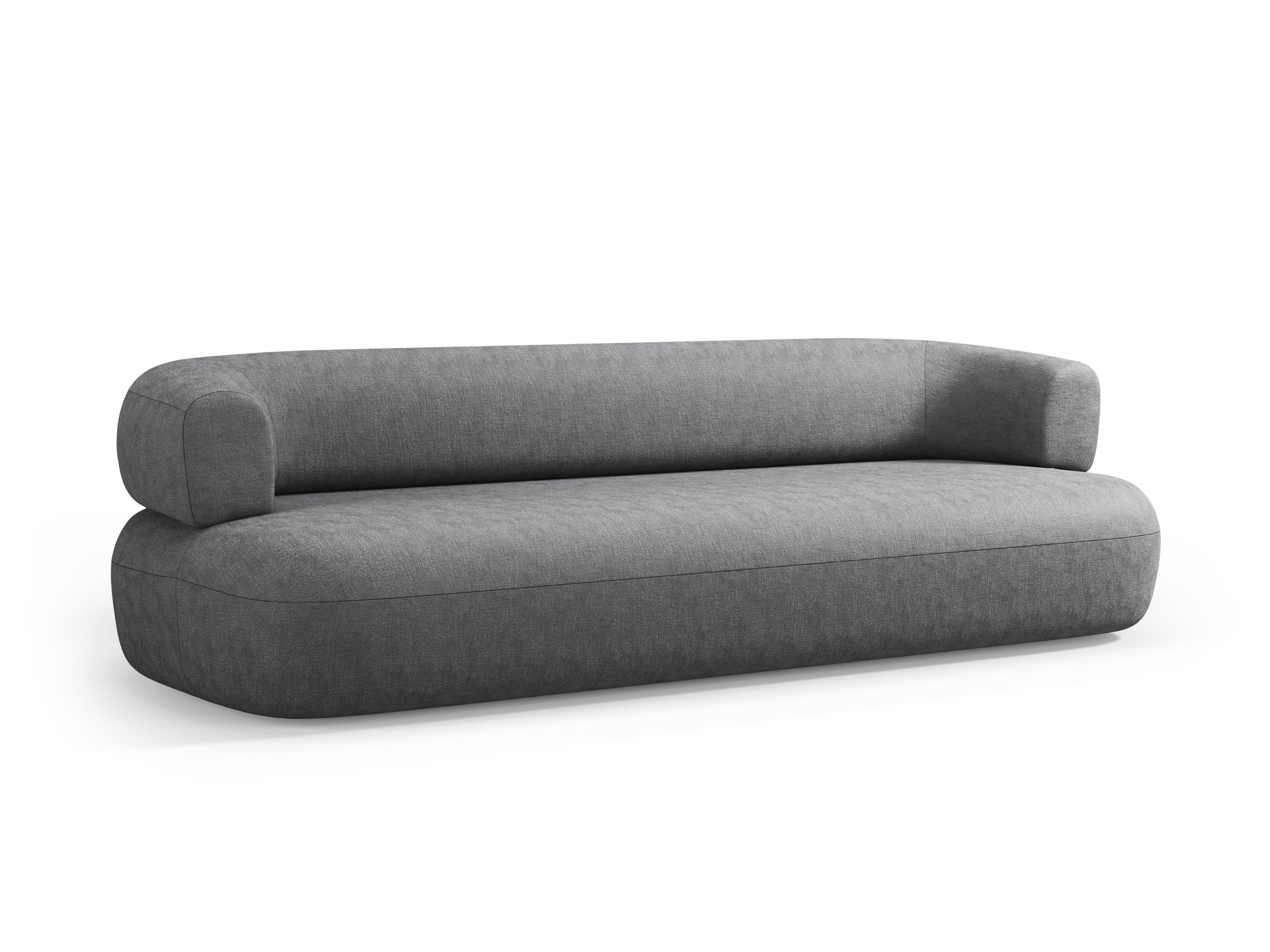 Sofa 3,5-miestna ALDRIN tmavosivý šenil