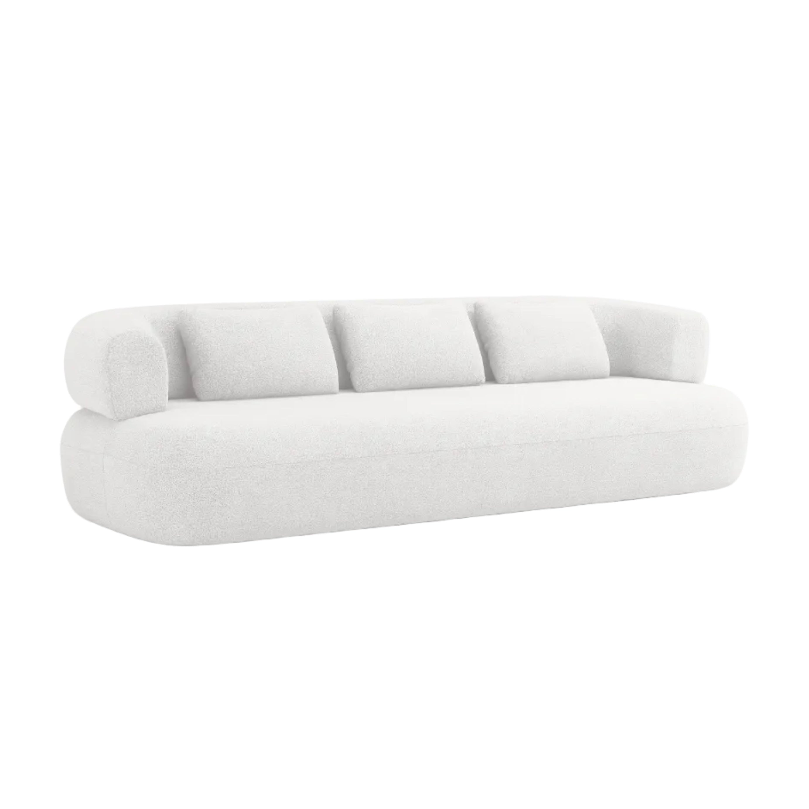 Sofa 3,5-miestna ALDRIN biela boucle
