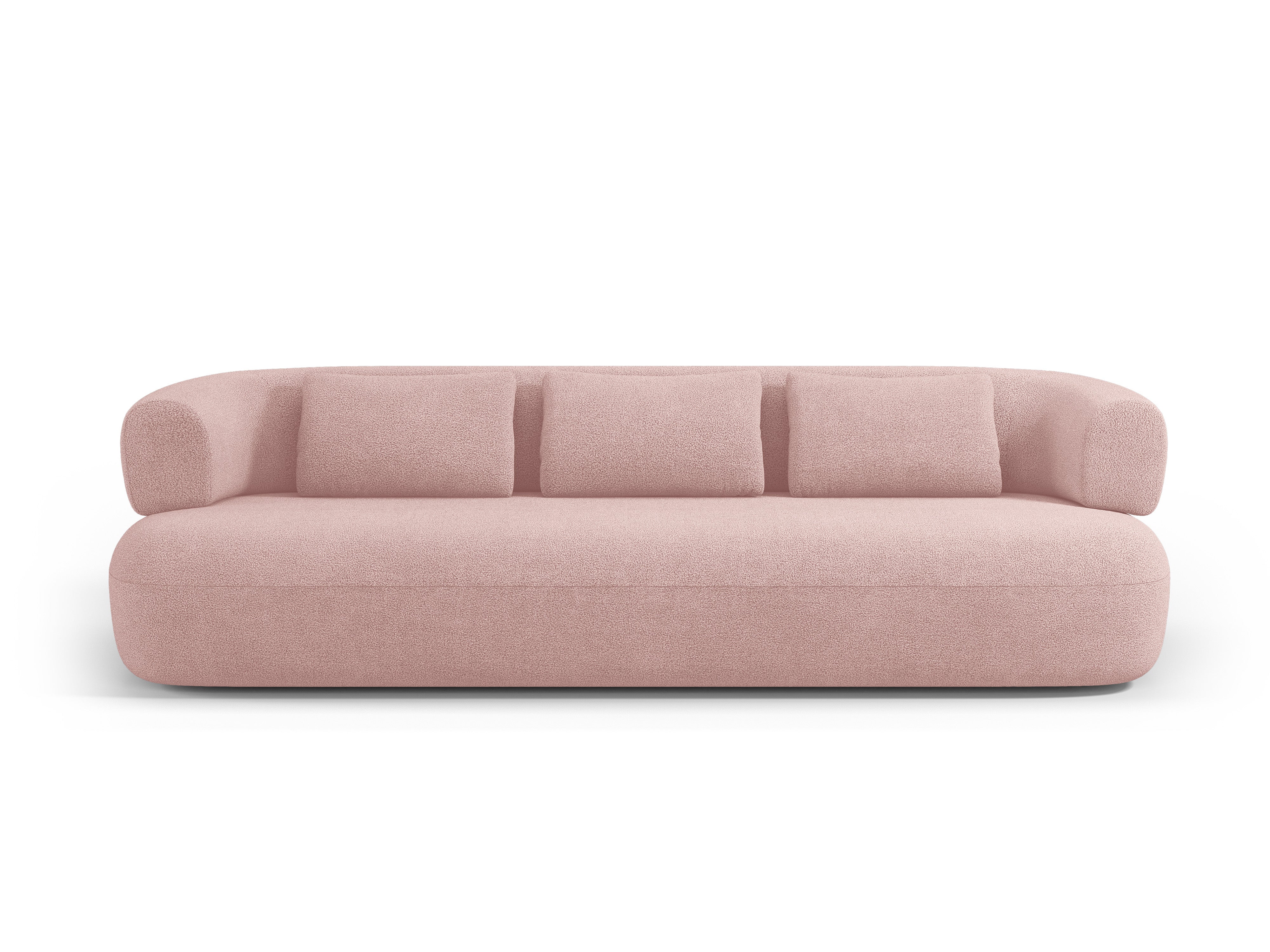 Sofa 3,5-osobová ALDRIN pudrová ružová boucle