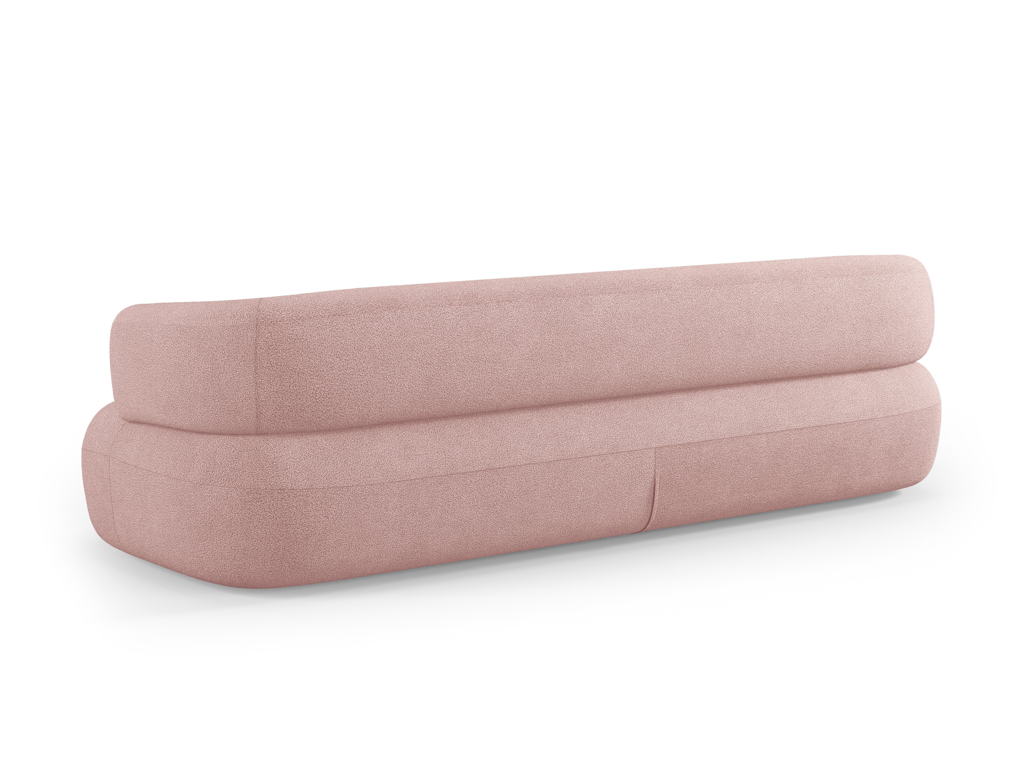 Sofa 3,5-osobová ALDRIN pudrová ružová boucle