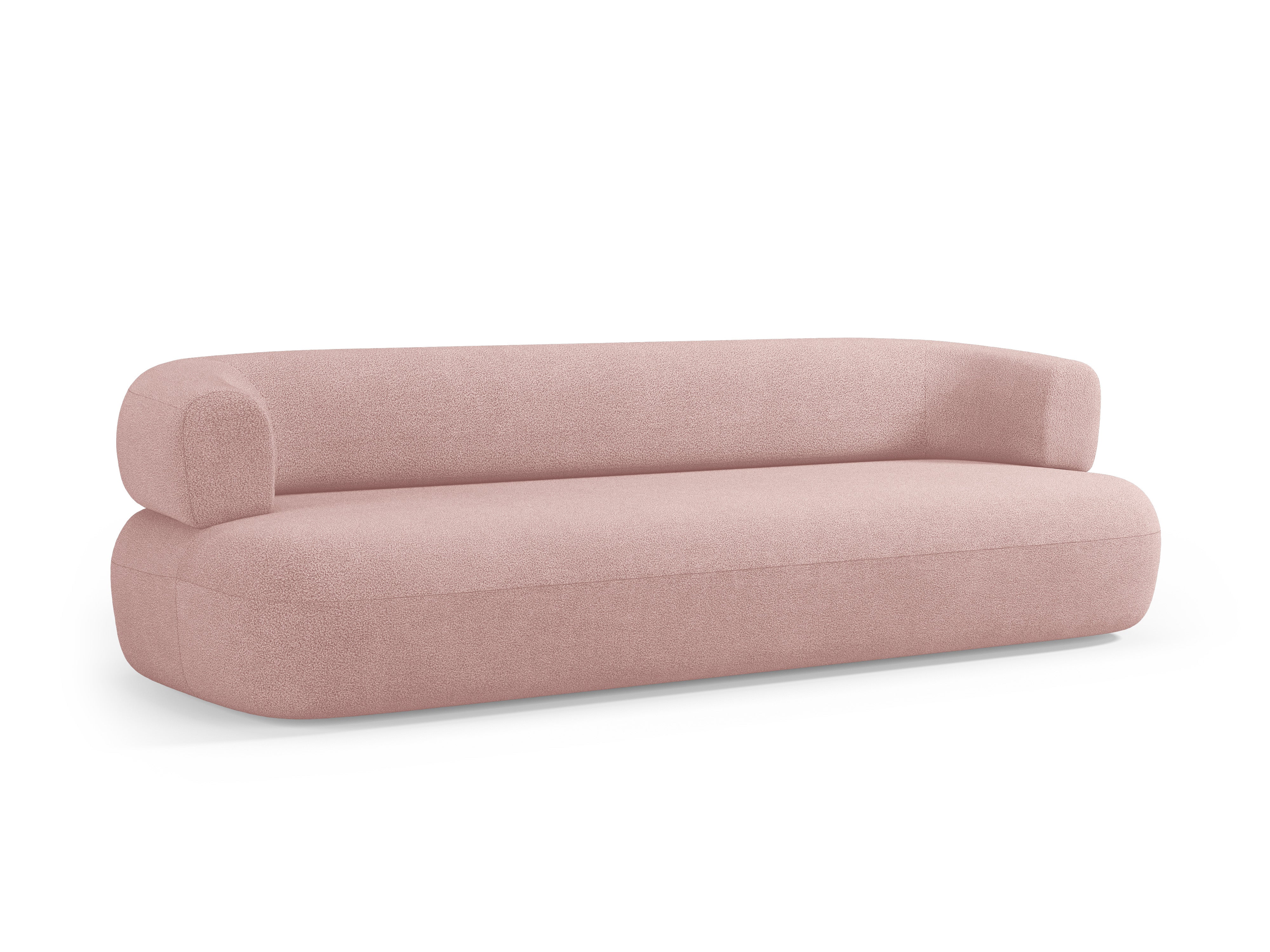 Sofa 3,5-osobová ALDRIN pudrová ružová boucle