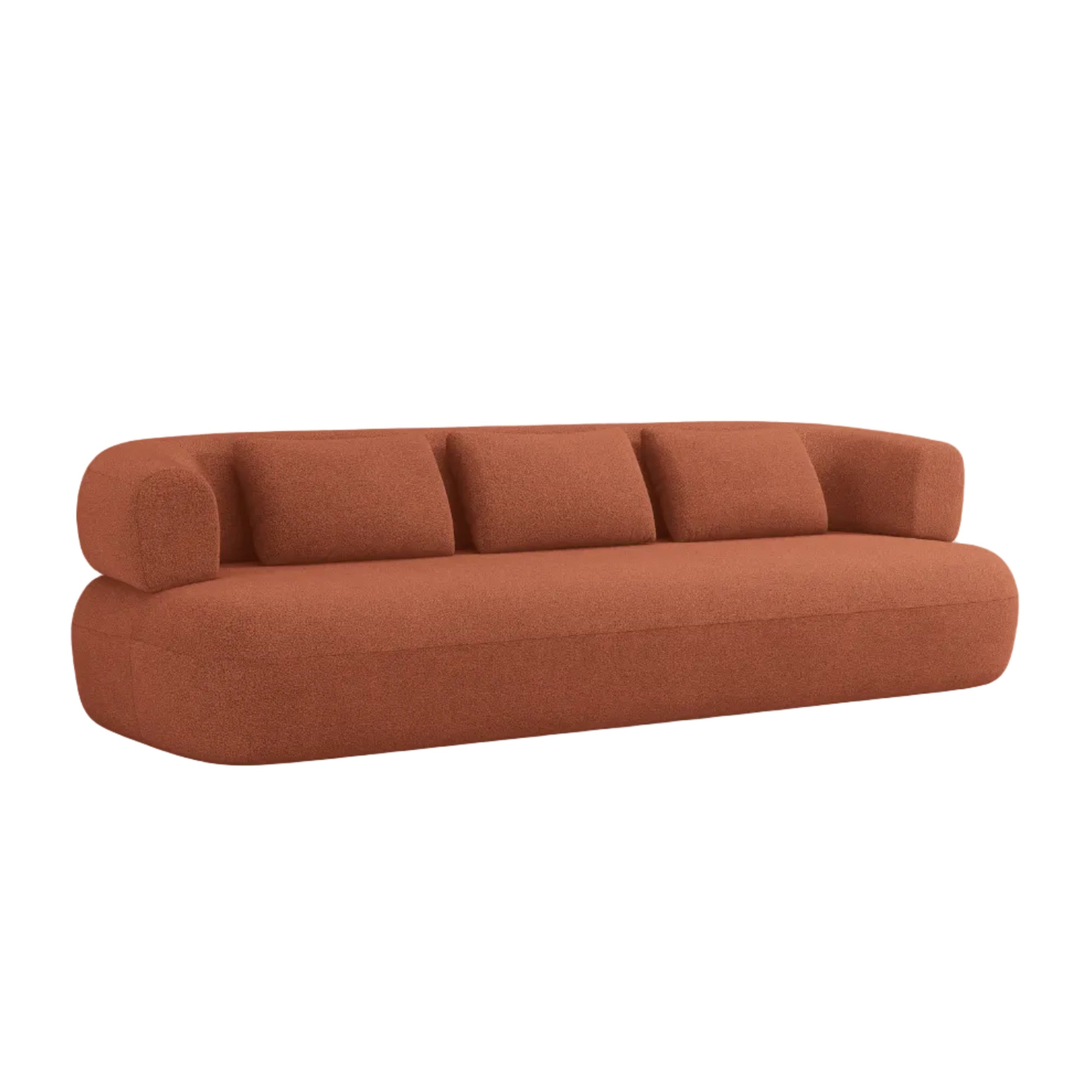 Sofa pre 3,5 osoby ALDRIN tehlová boucle