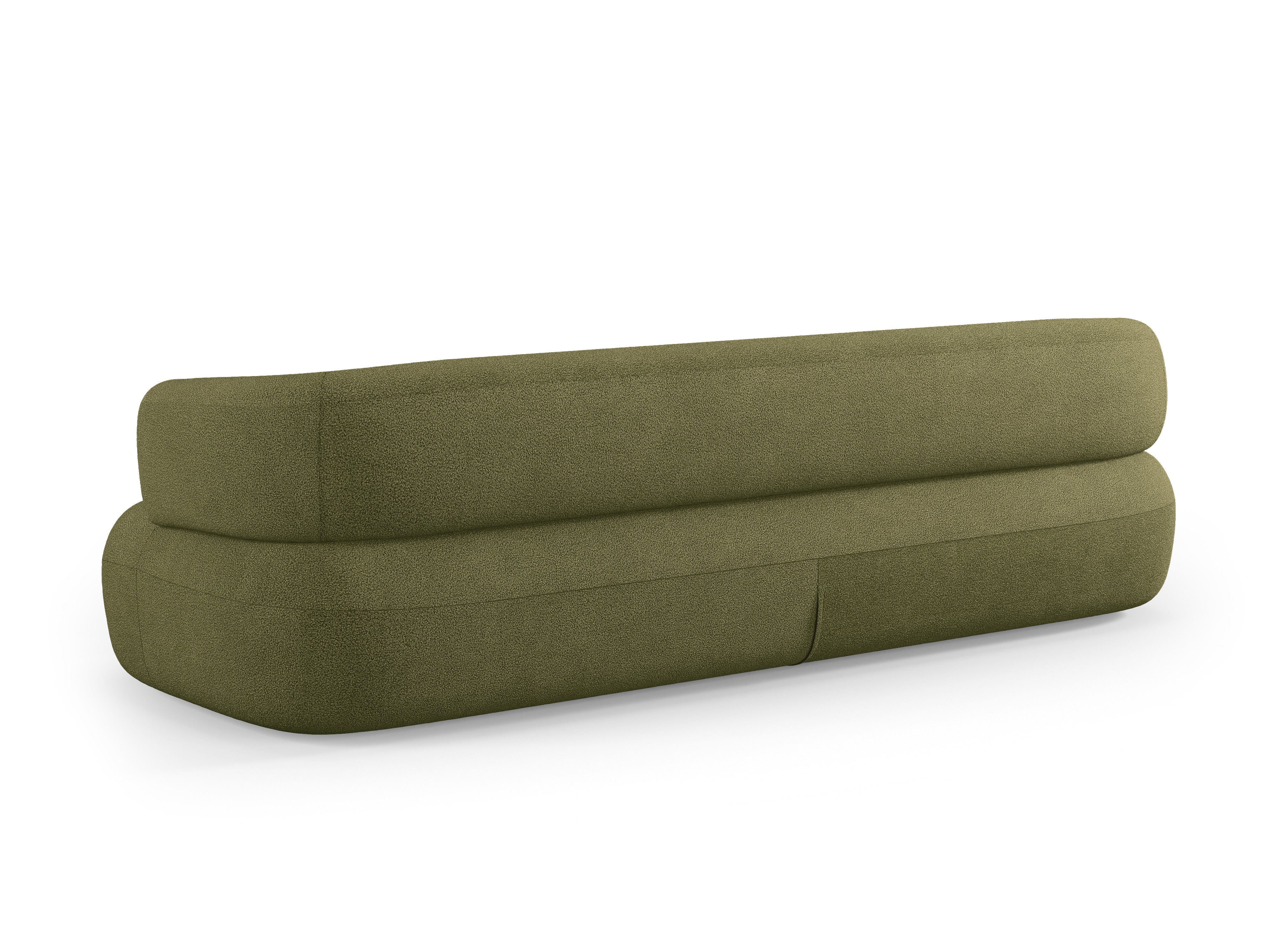 Sofa pre 3,5 osoby ALDRIN v zelenej boucle látke