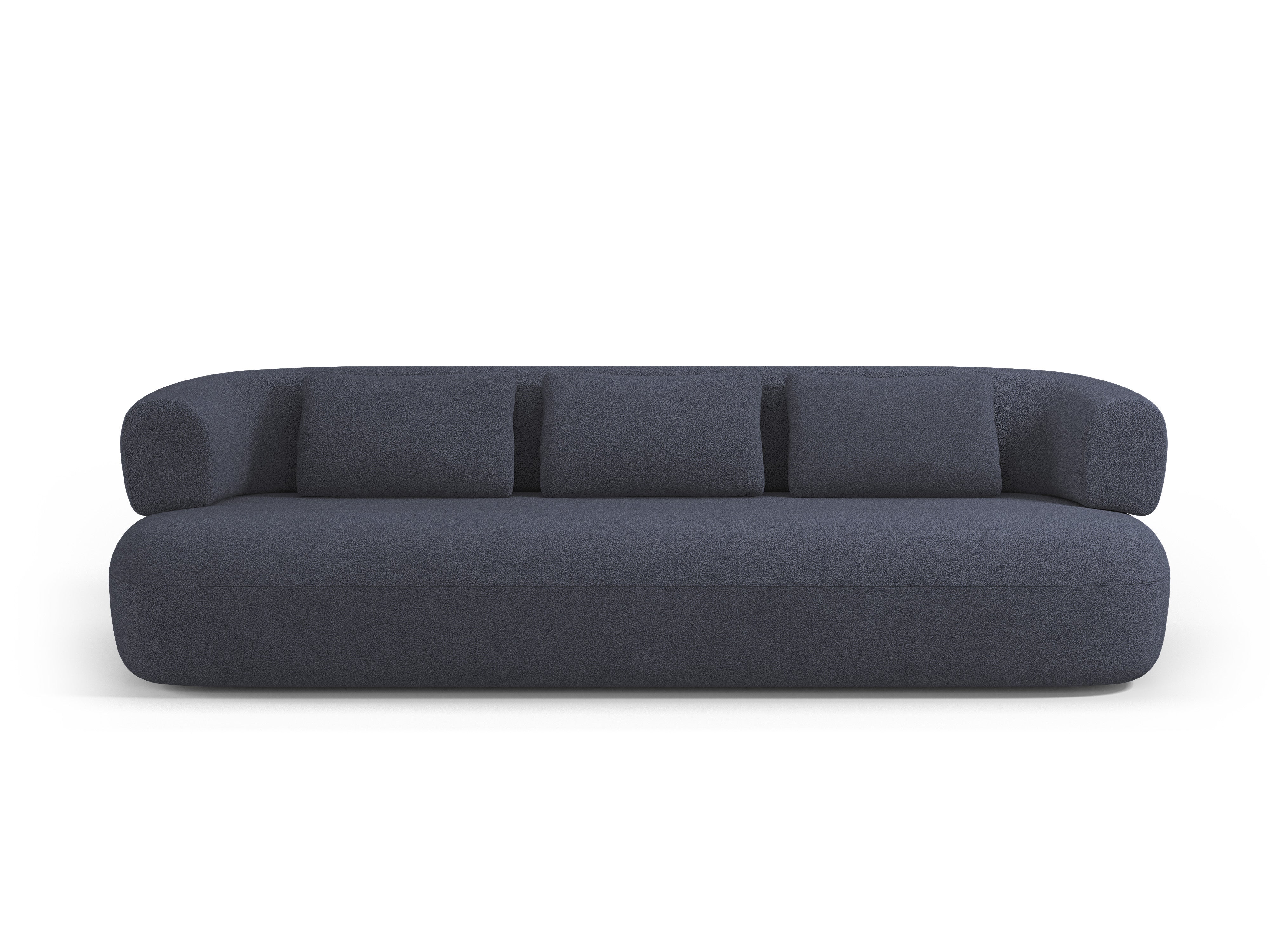 Sofa pre 3,5 osoby ALDRIN v granátovom boucle.
