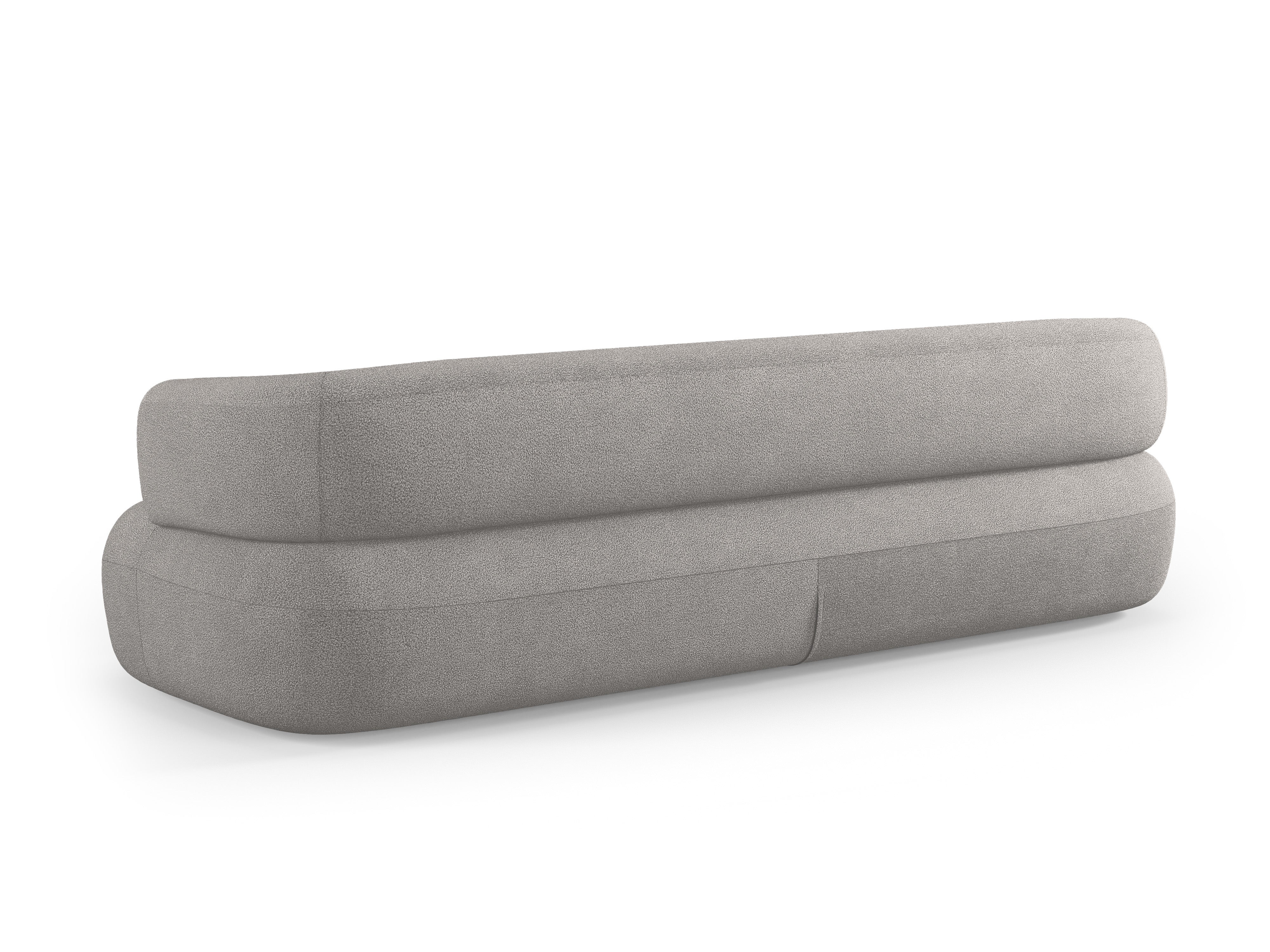 Sofa pre 3,5 osoby ALDRIN svetlosivý boucle