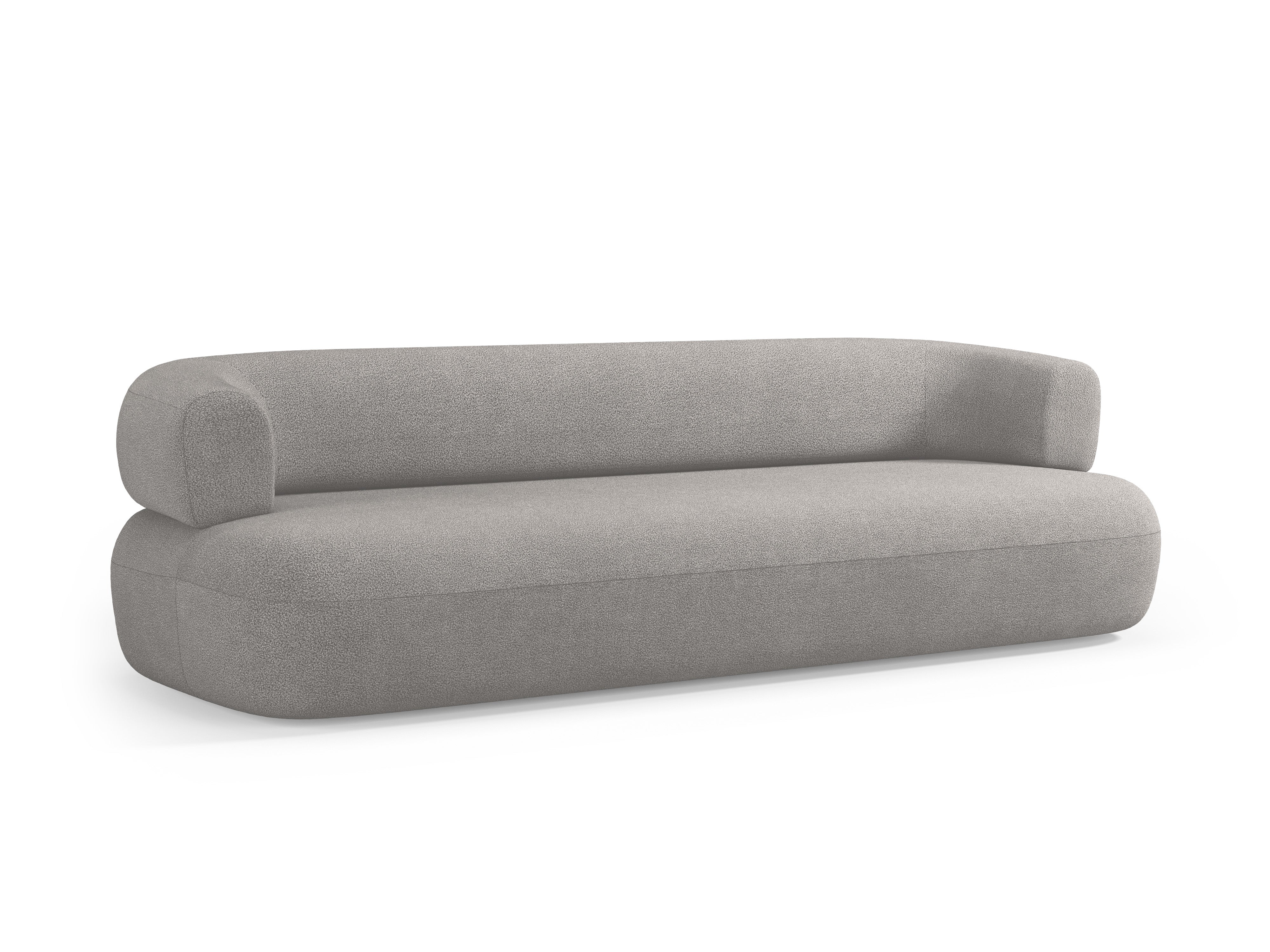 Sofa pre 3,5 osoby ALDRIN svetlosivý boucle