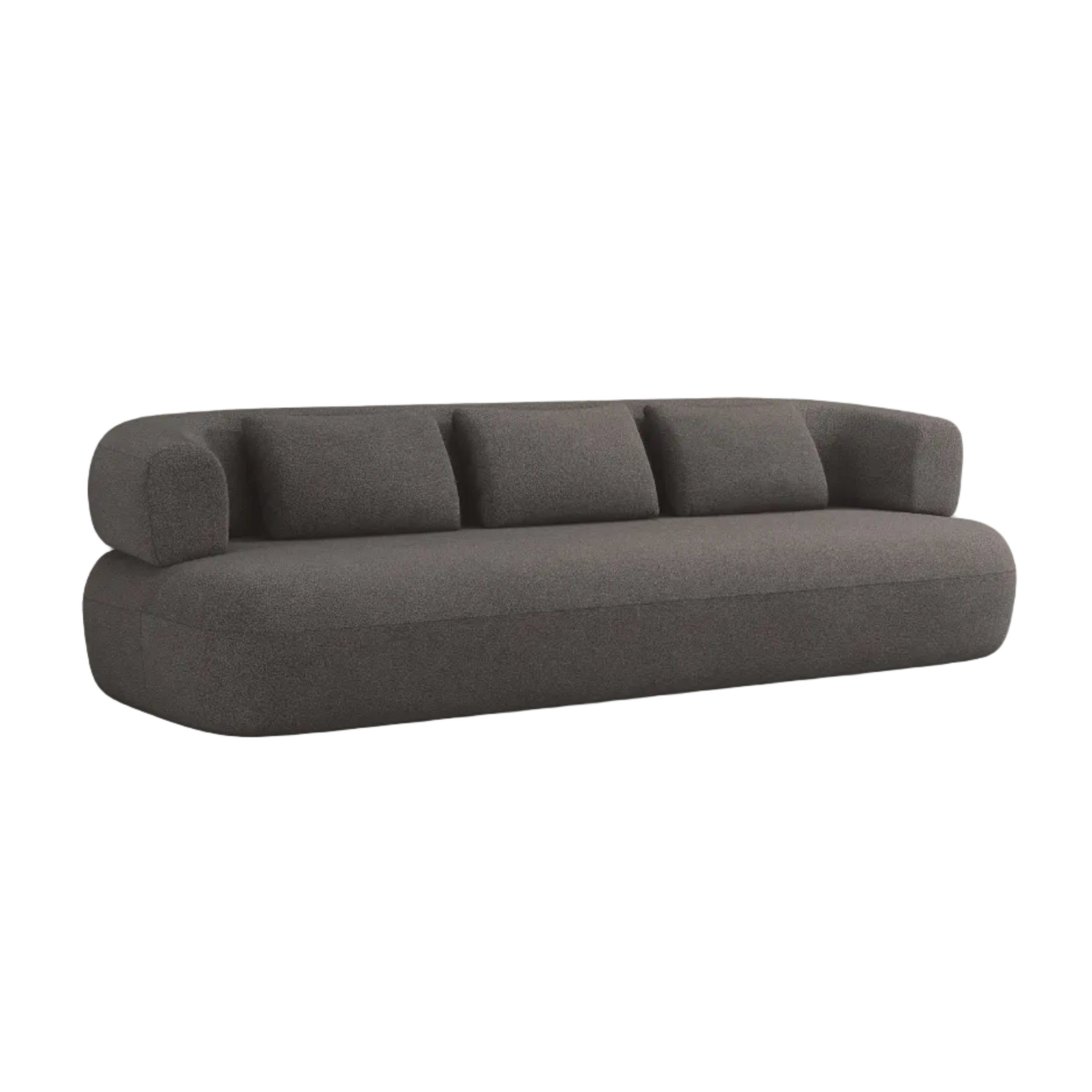 Sofa pre 3,5 osoby ALDRIN šedý boucle
