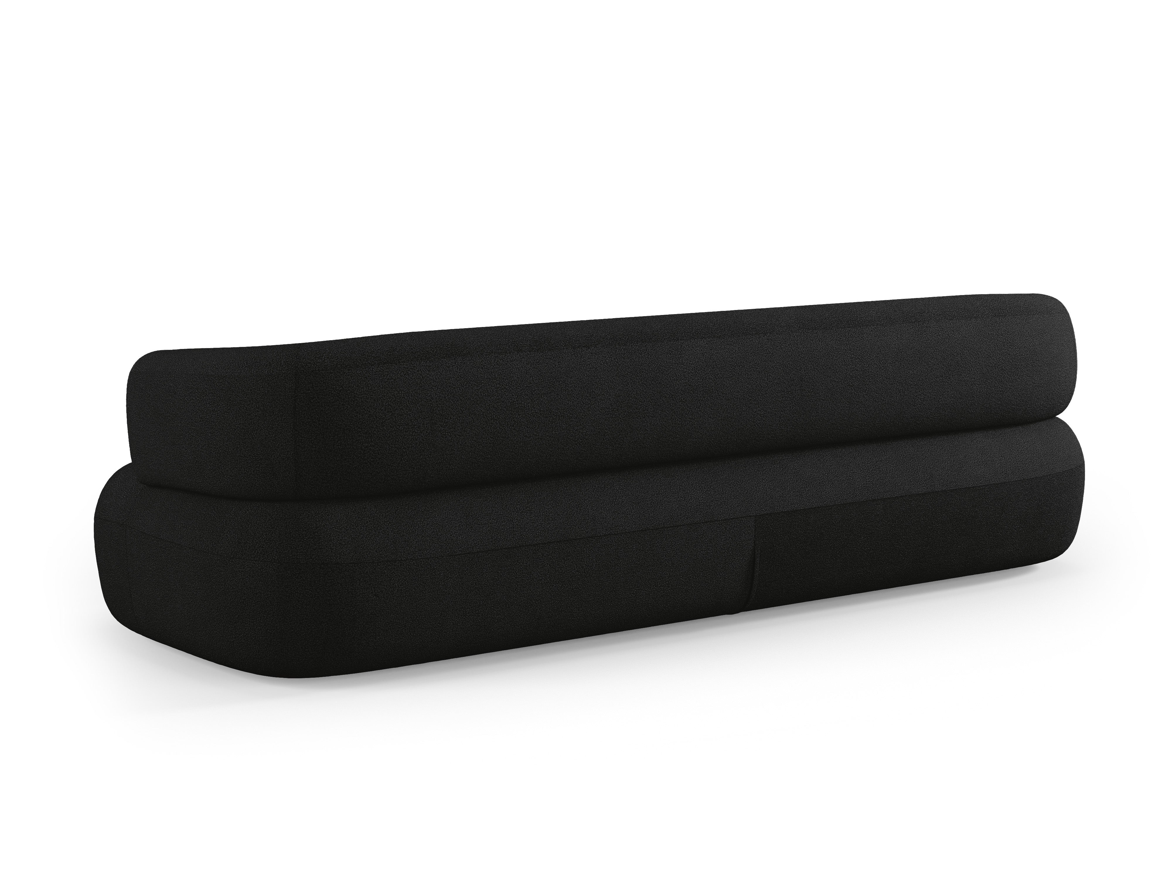 Sofa pre 3,5 osoby ALDRIN čierny boucle