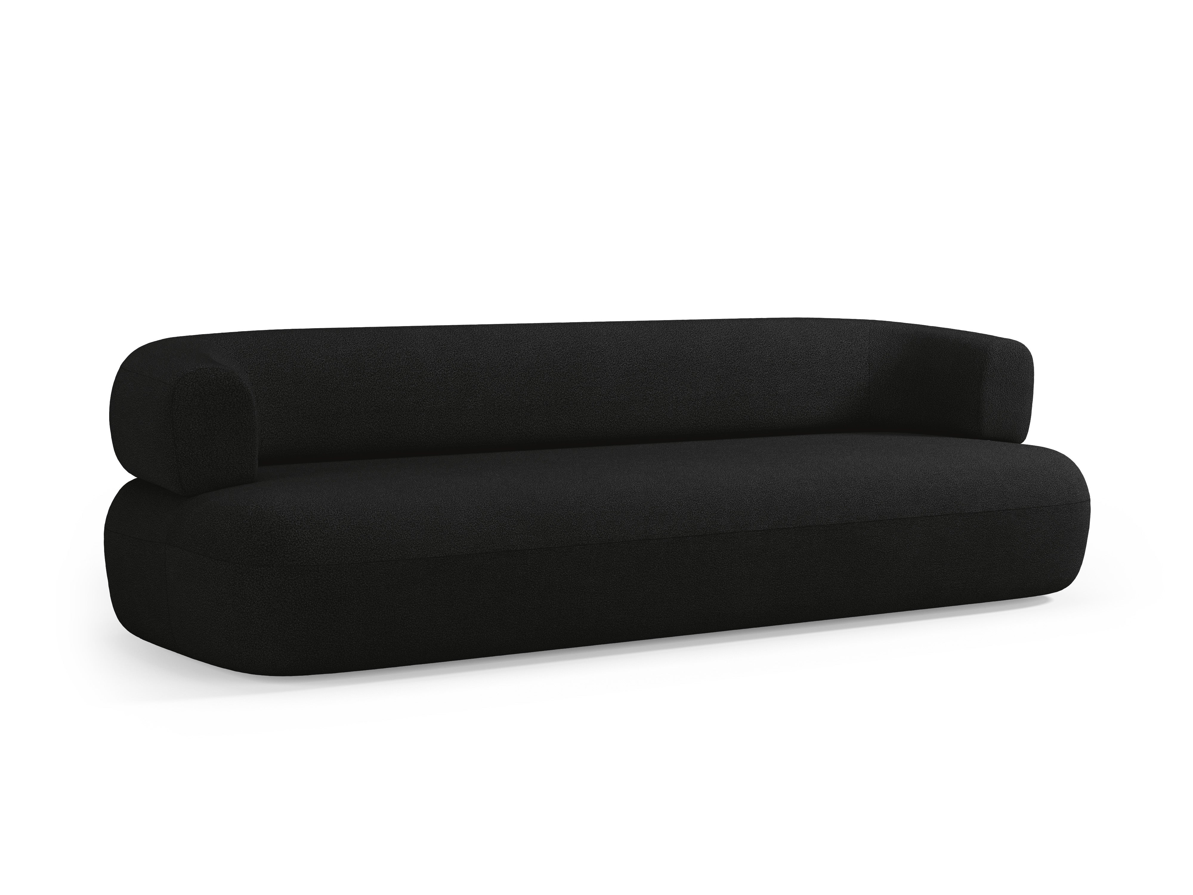 Sofa pre 3,5 osoby ALDRIN čierny boucle