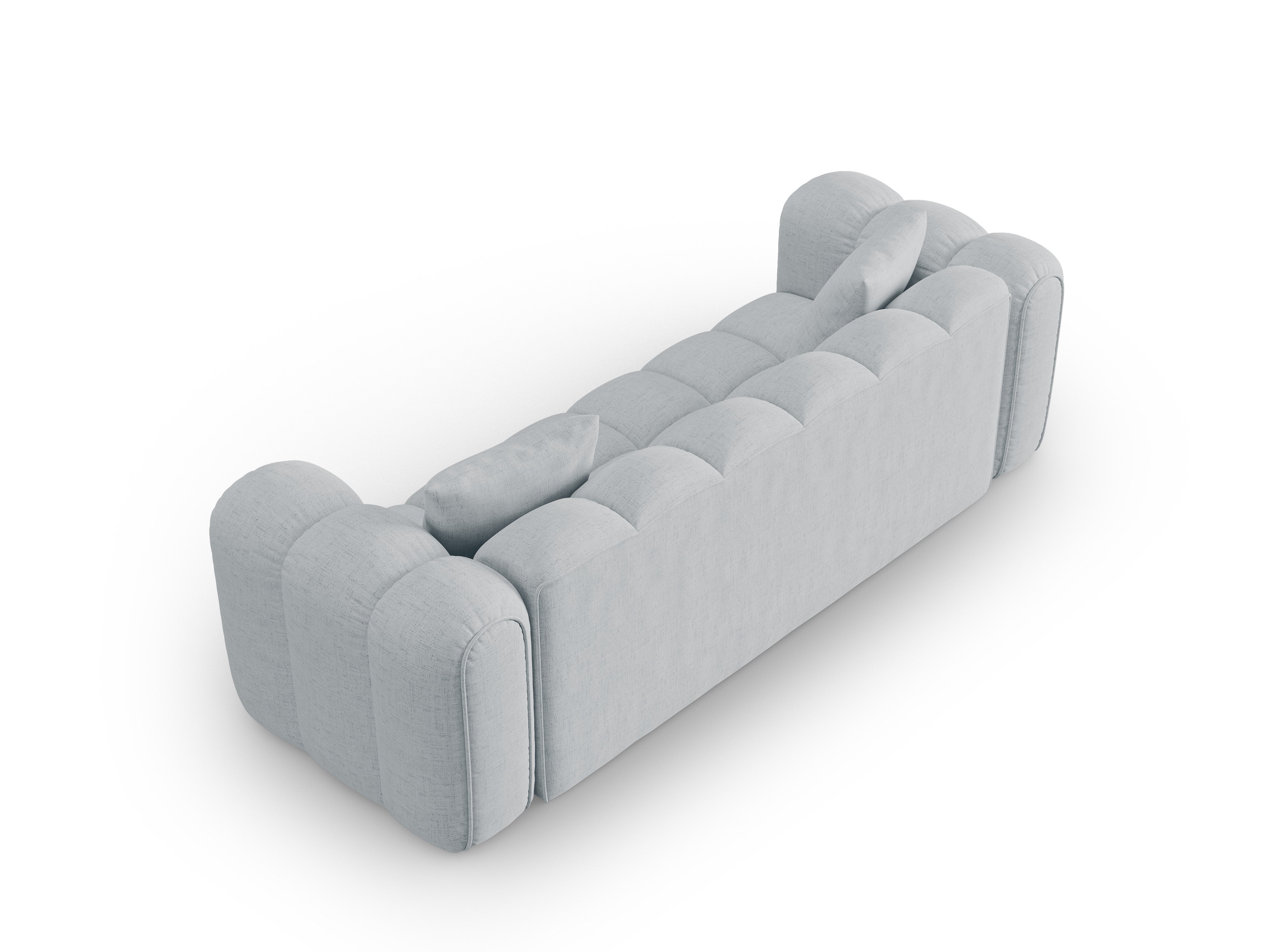 4-seater ASTRO sofa light gray chenille