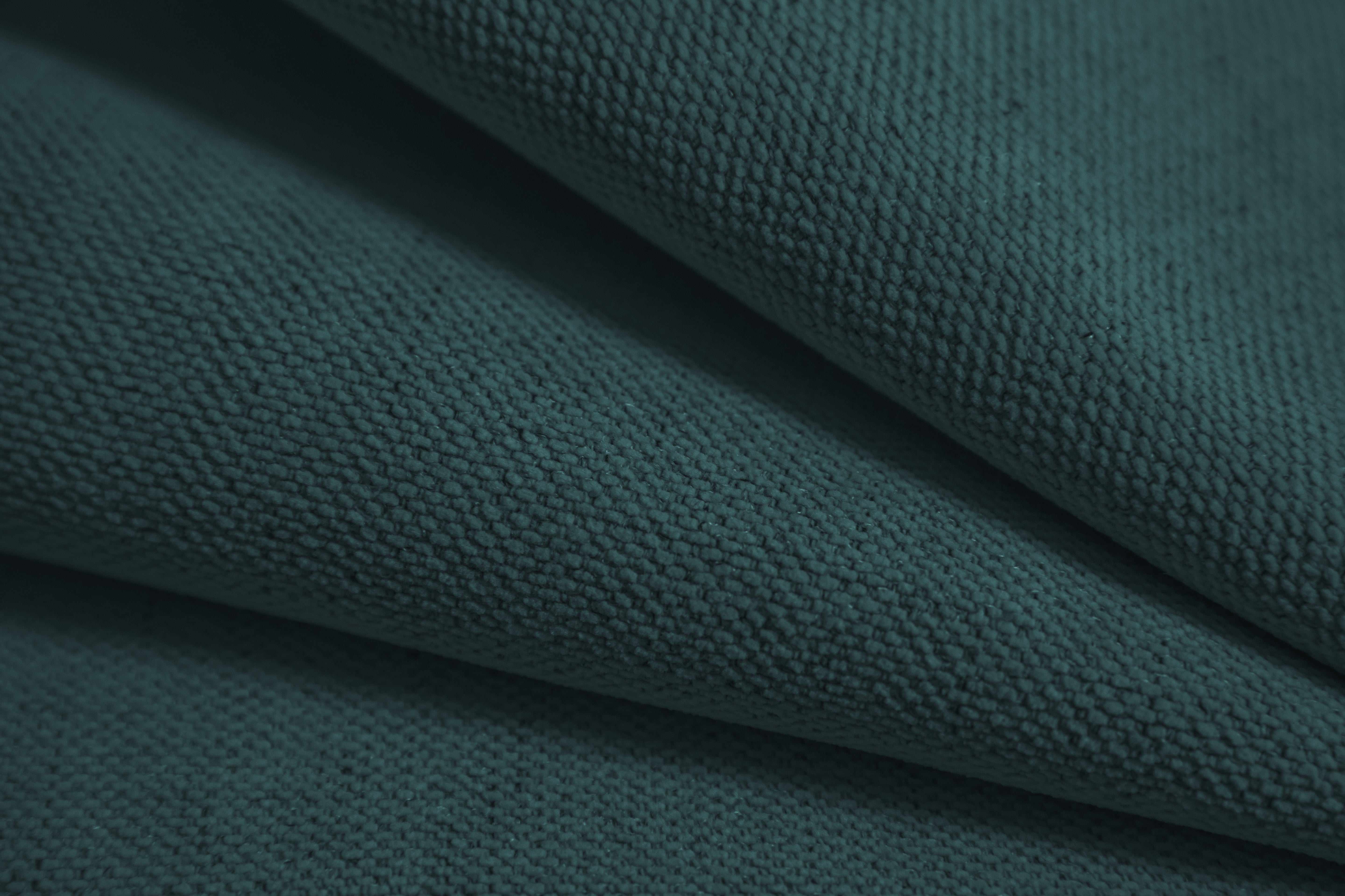 4-seater ASTRO sofa in turquoise chenille