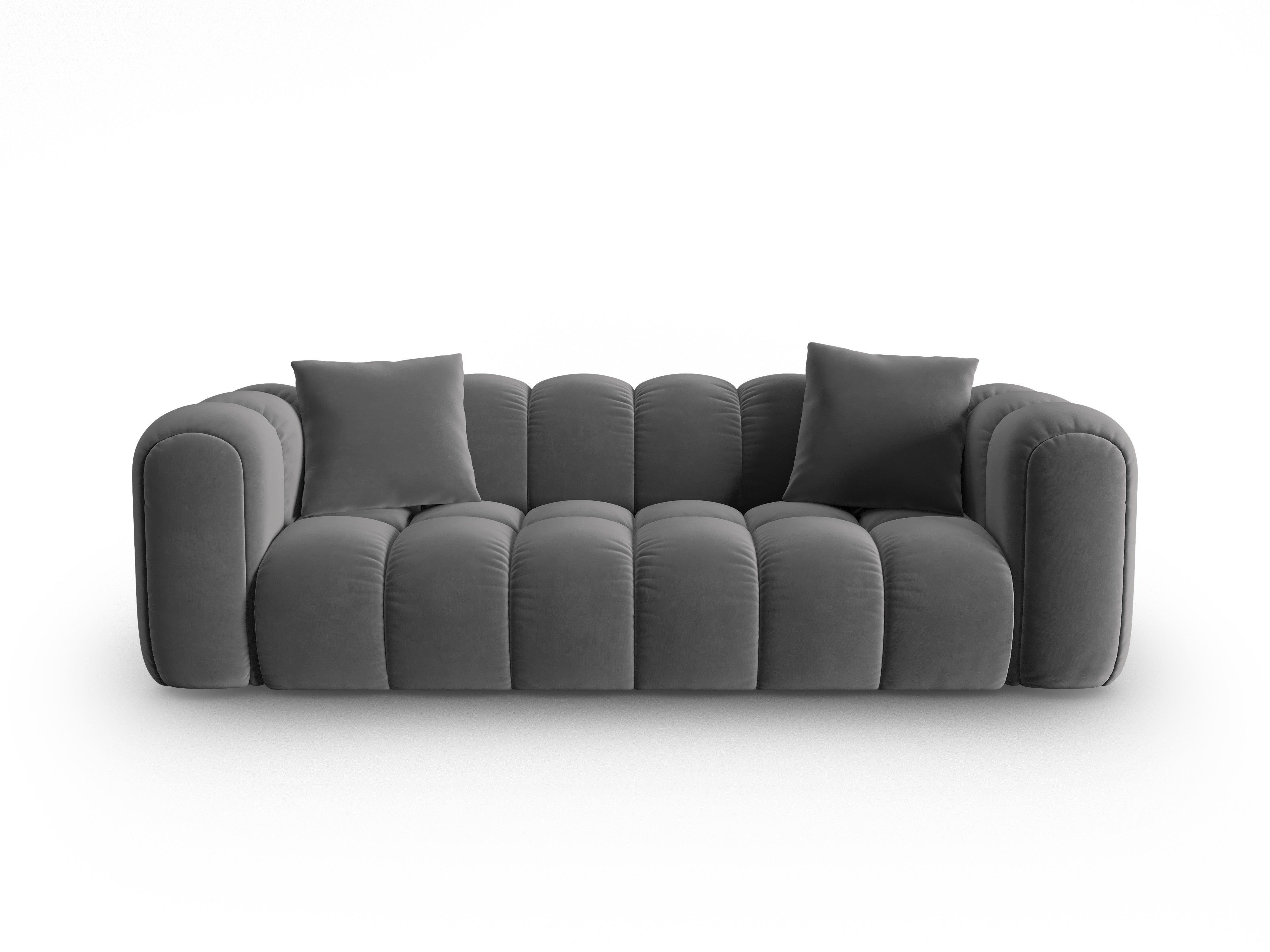 ASTRO gray velvet sofa for 4 people