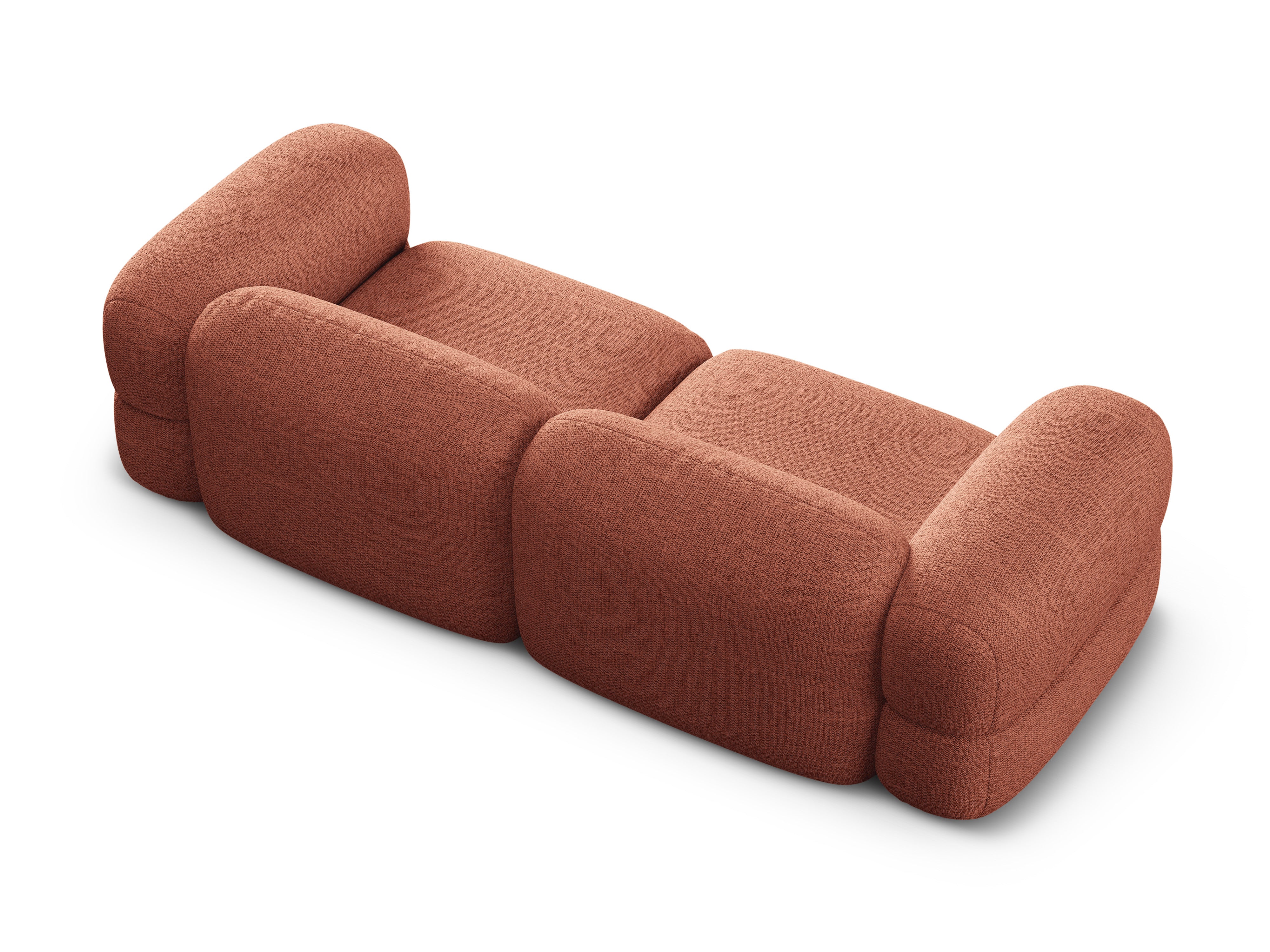4-seater Sofa ROGER coral chenille
