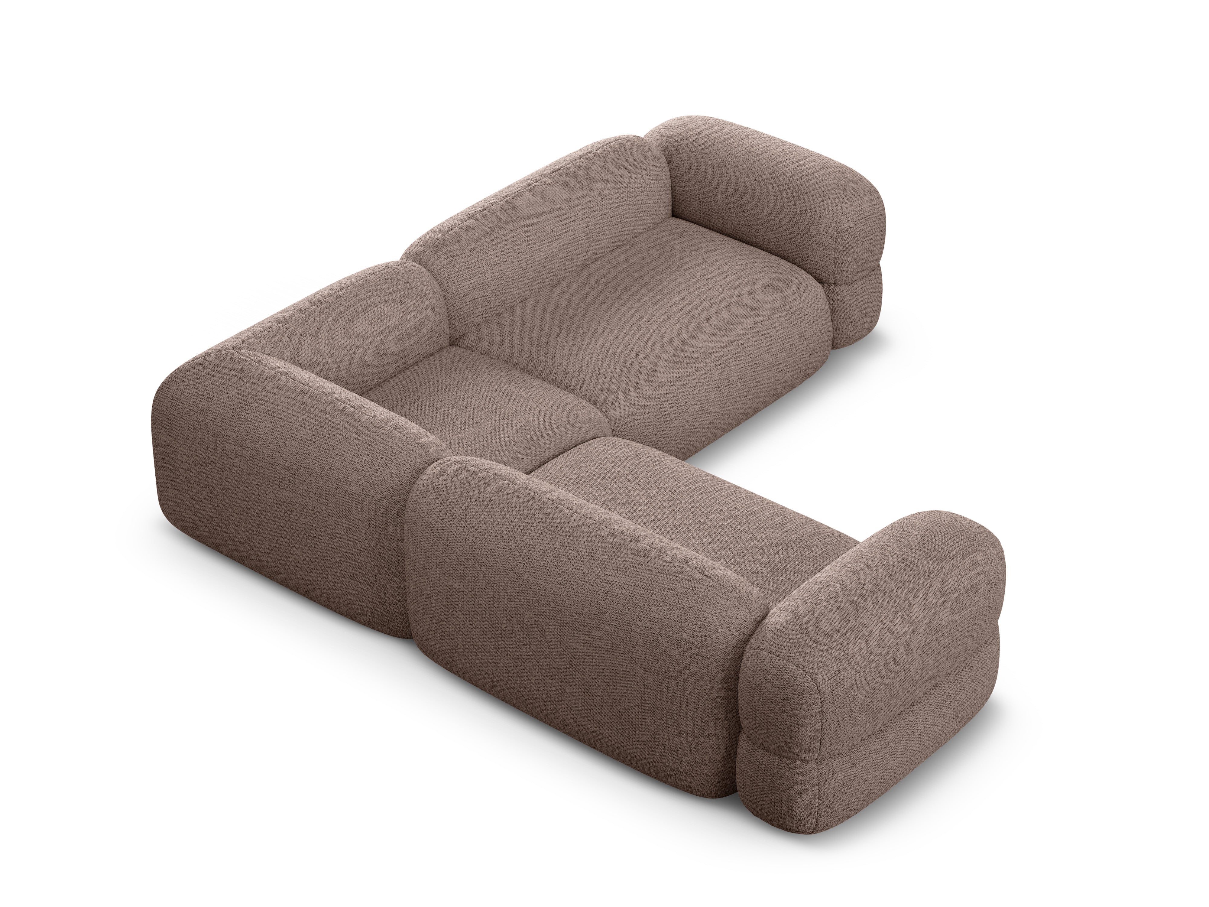 Symmetrical Corner Sofa ROGER Cappuccino Chenille