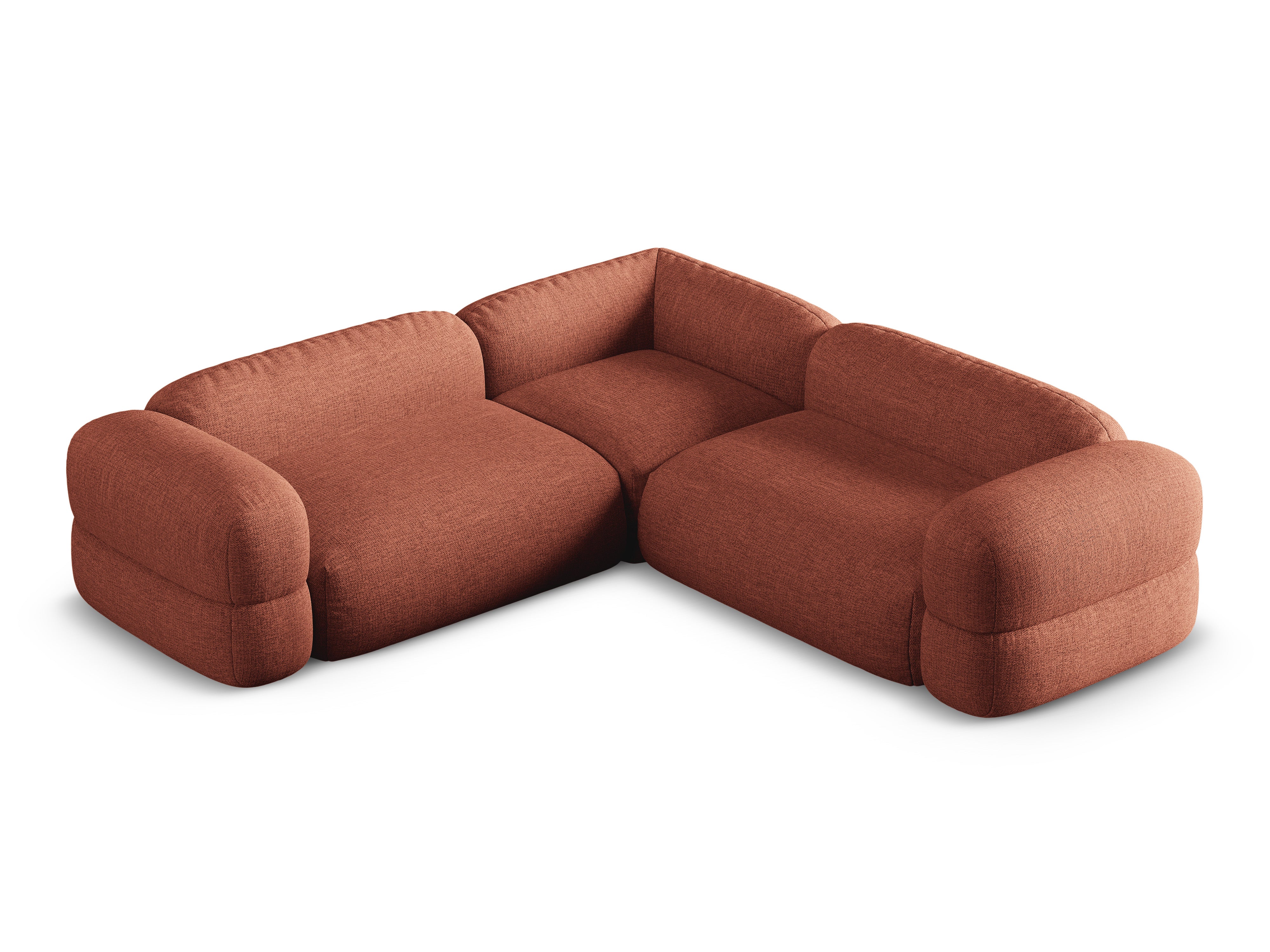 Symetrický rohový gauč ROGER koralový szenil