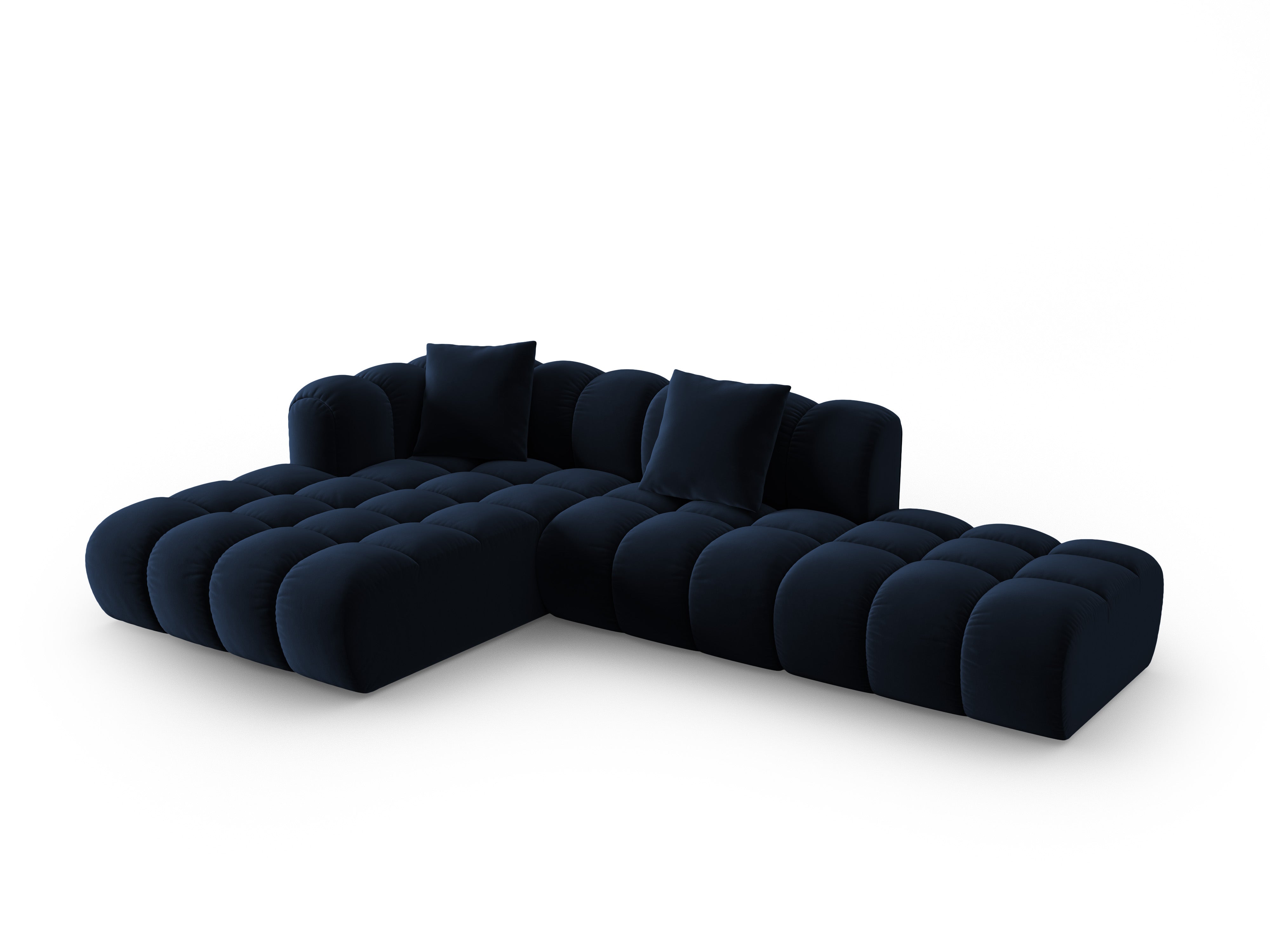 Open Left Velvet Corner Sofa ASTRO Royal Blue
