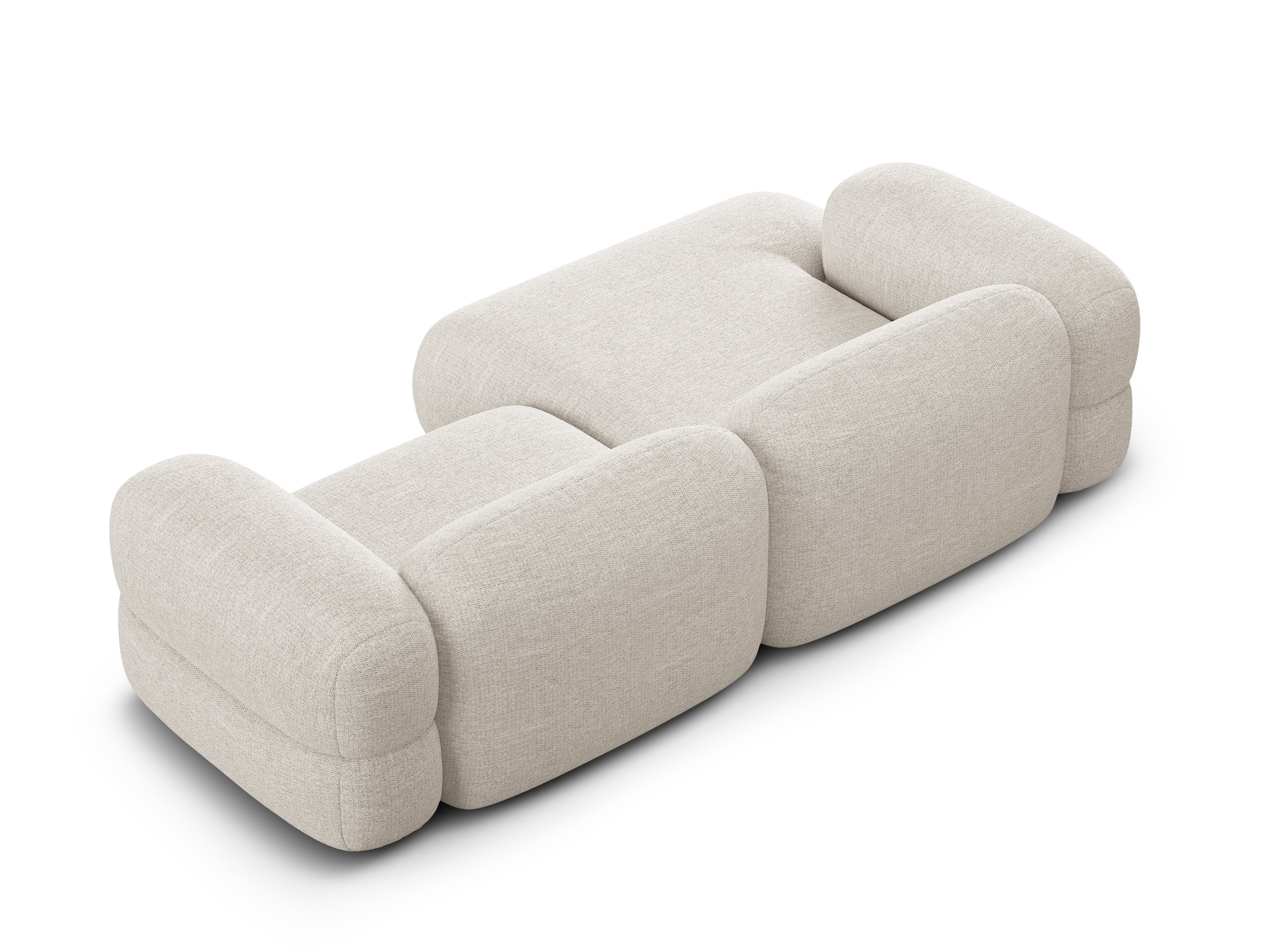 Left-sided corner sofa ROGER beige chenille