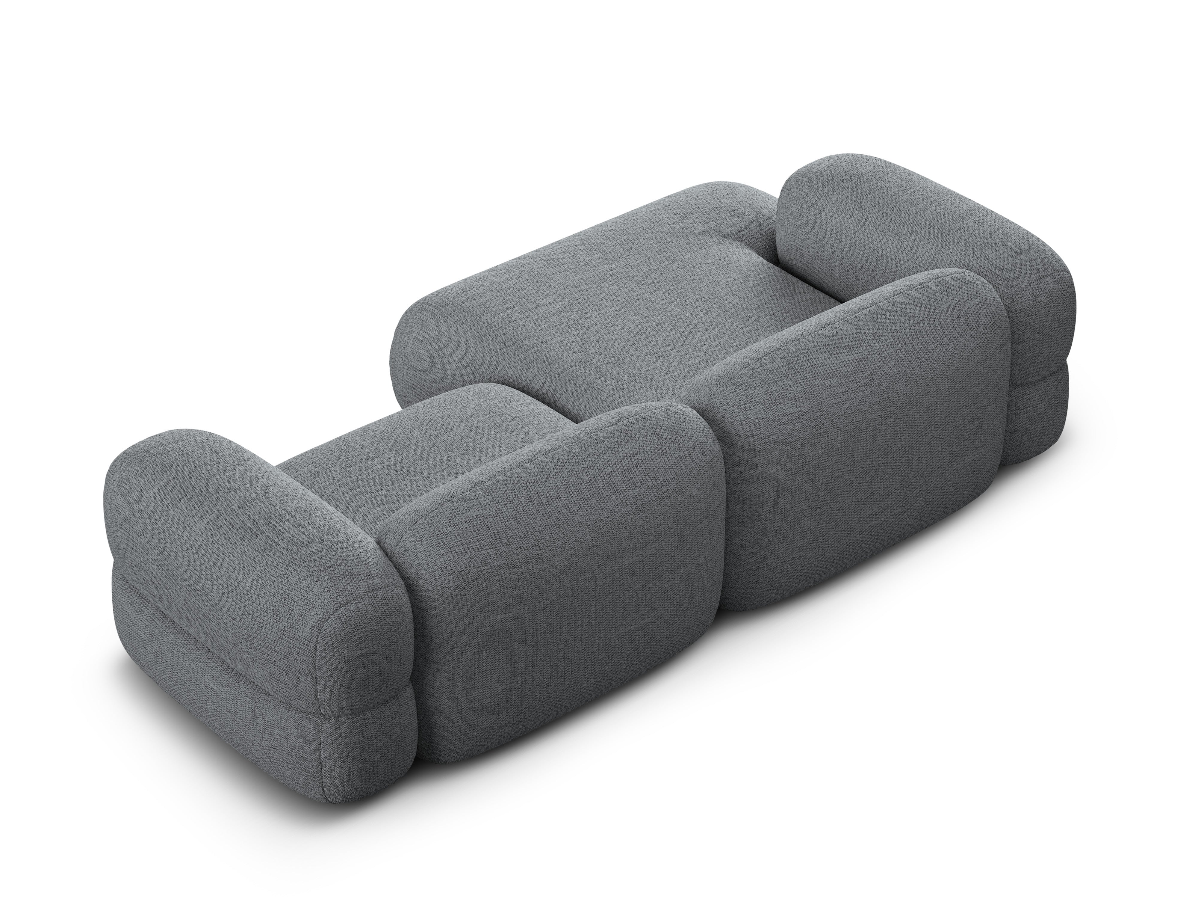 Left-sided corner sofa ROGER gray chenille