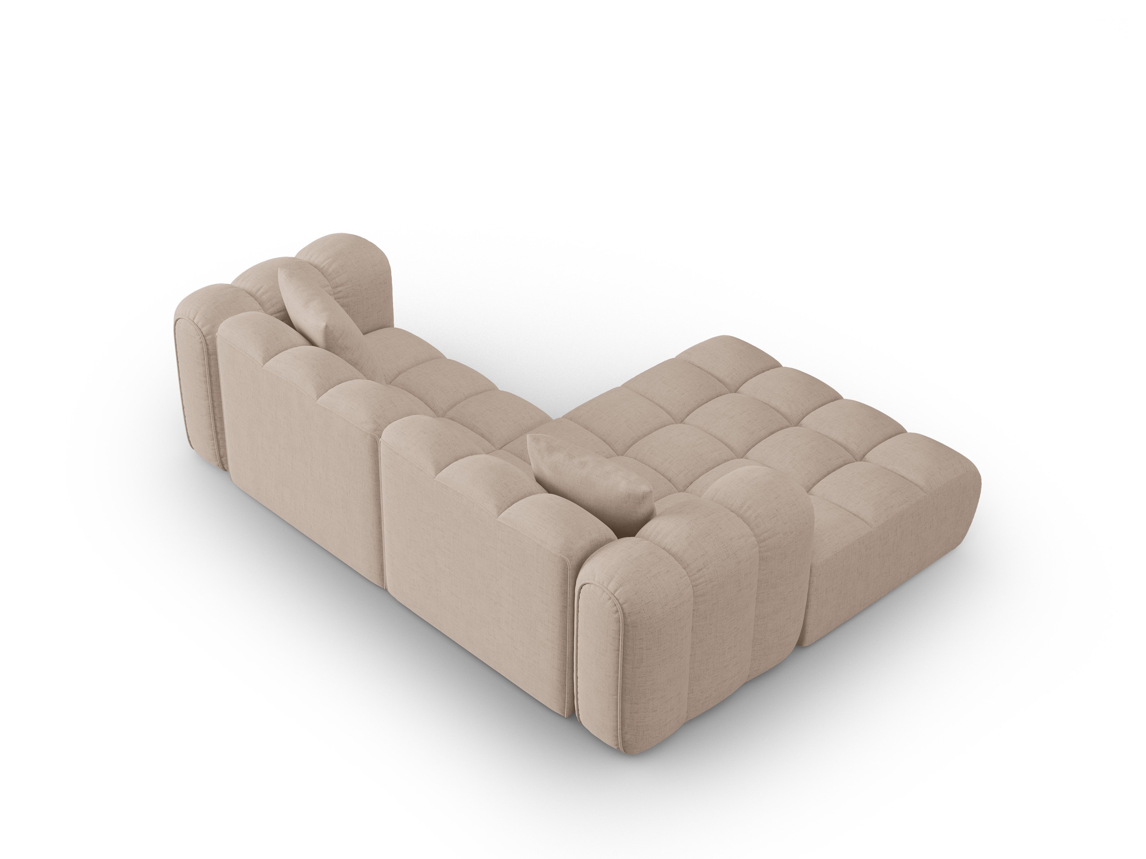 Rohová sedačka pre 3 osoby ľavostranná ASTRO cappuccino szenil