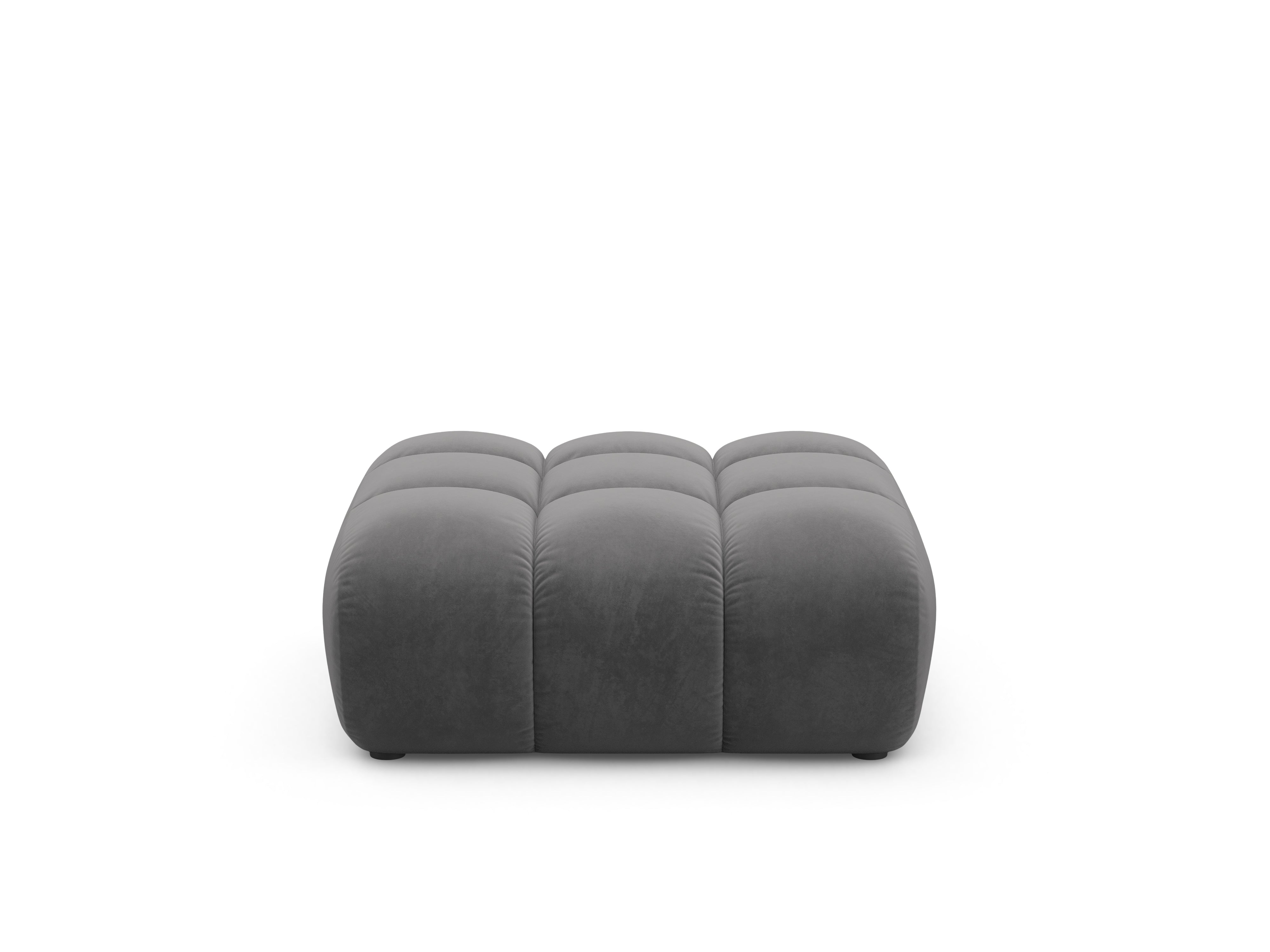ASTRO gray velvet pouf