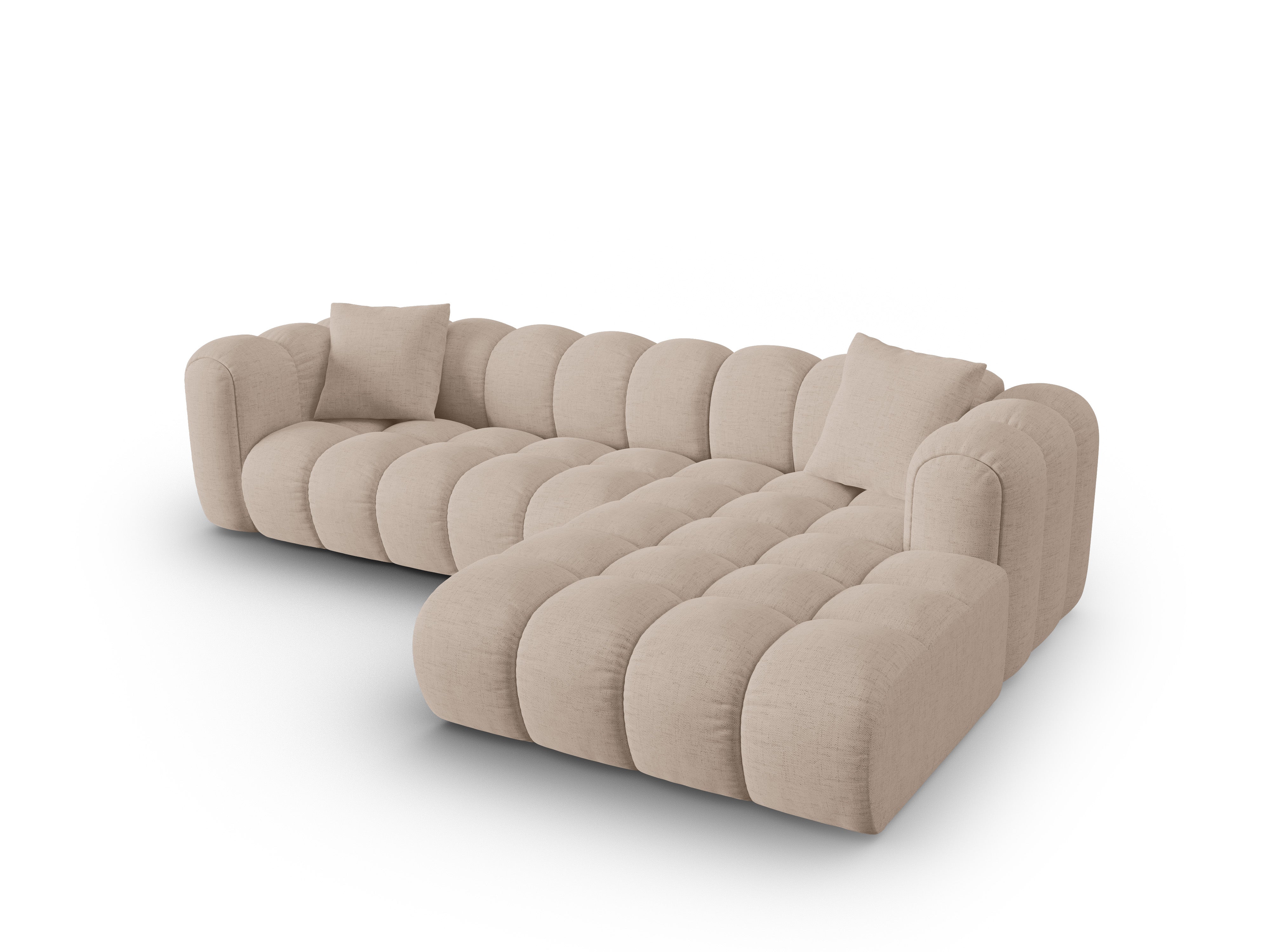 4-seater right-facing corner sofa ASTRO cappuccino chenille