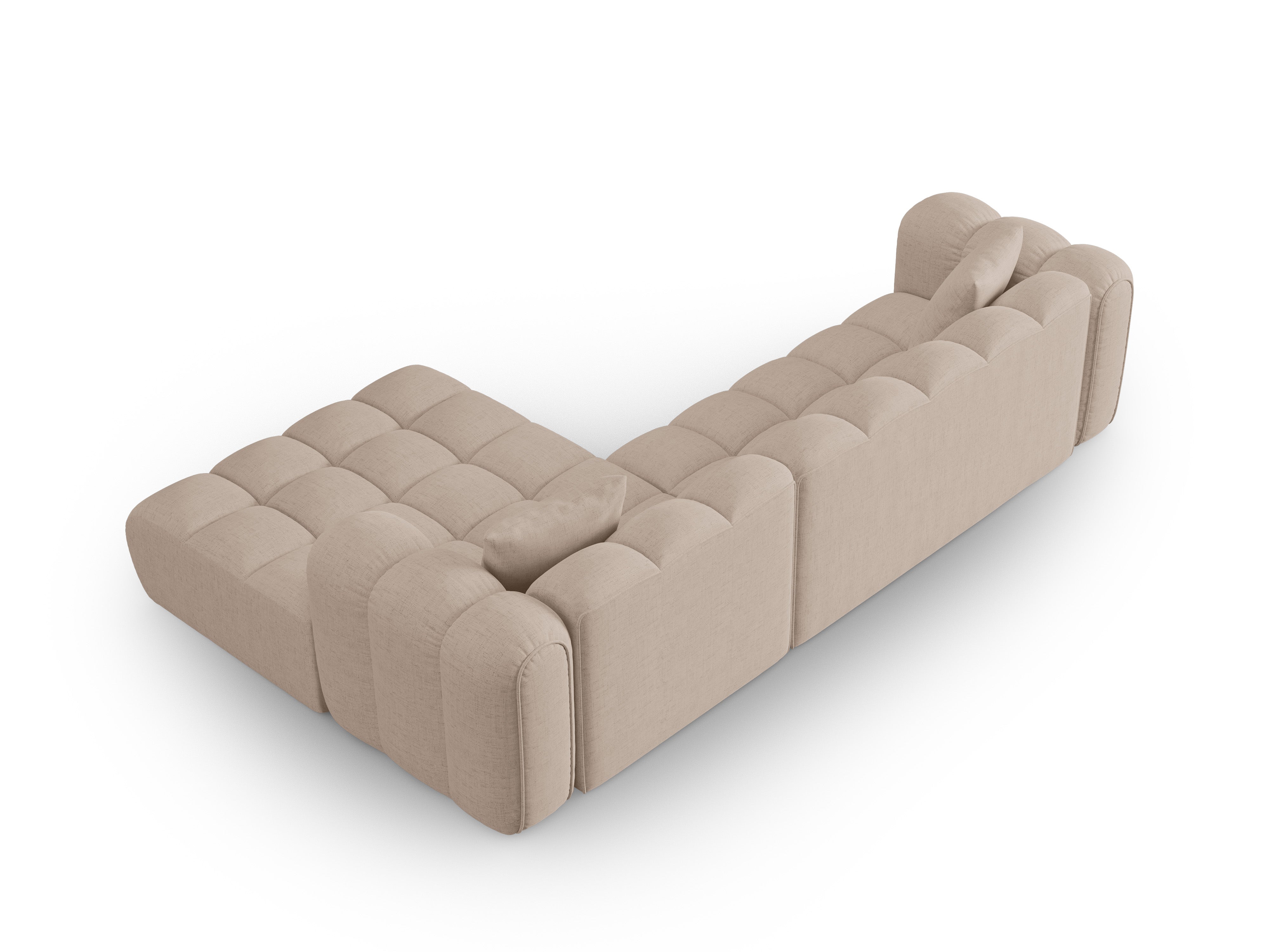 4-seater right-facing corner sofa ASTRO cappuccino chenille