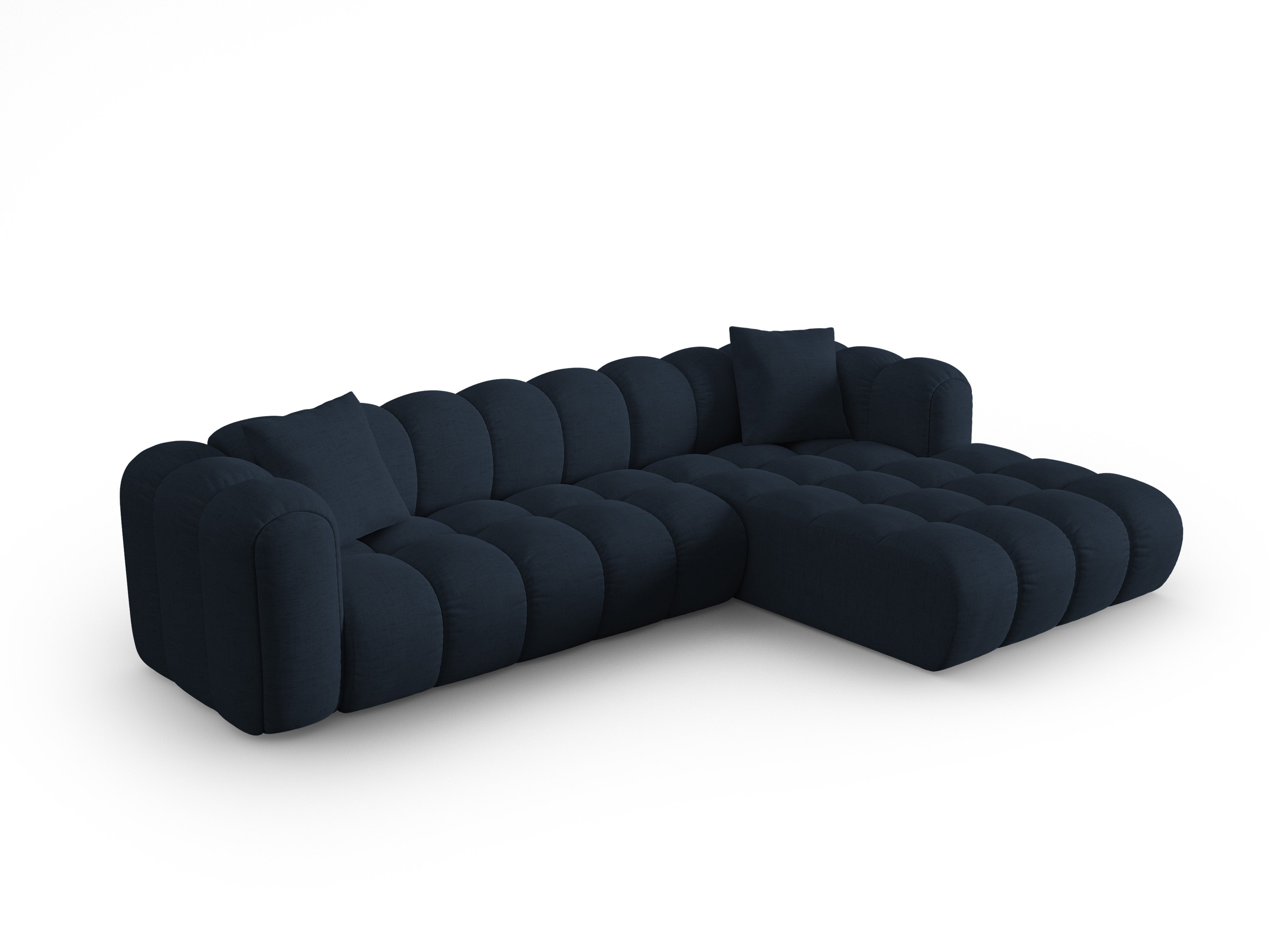 4-seater right-facing corner sofa ASTRO royal blue chenille