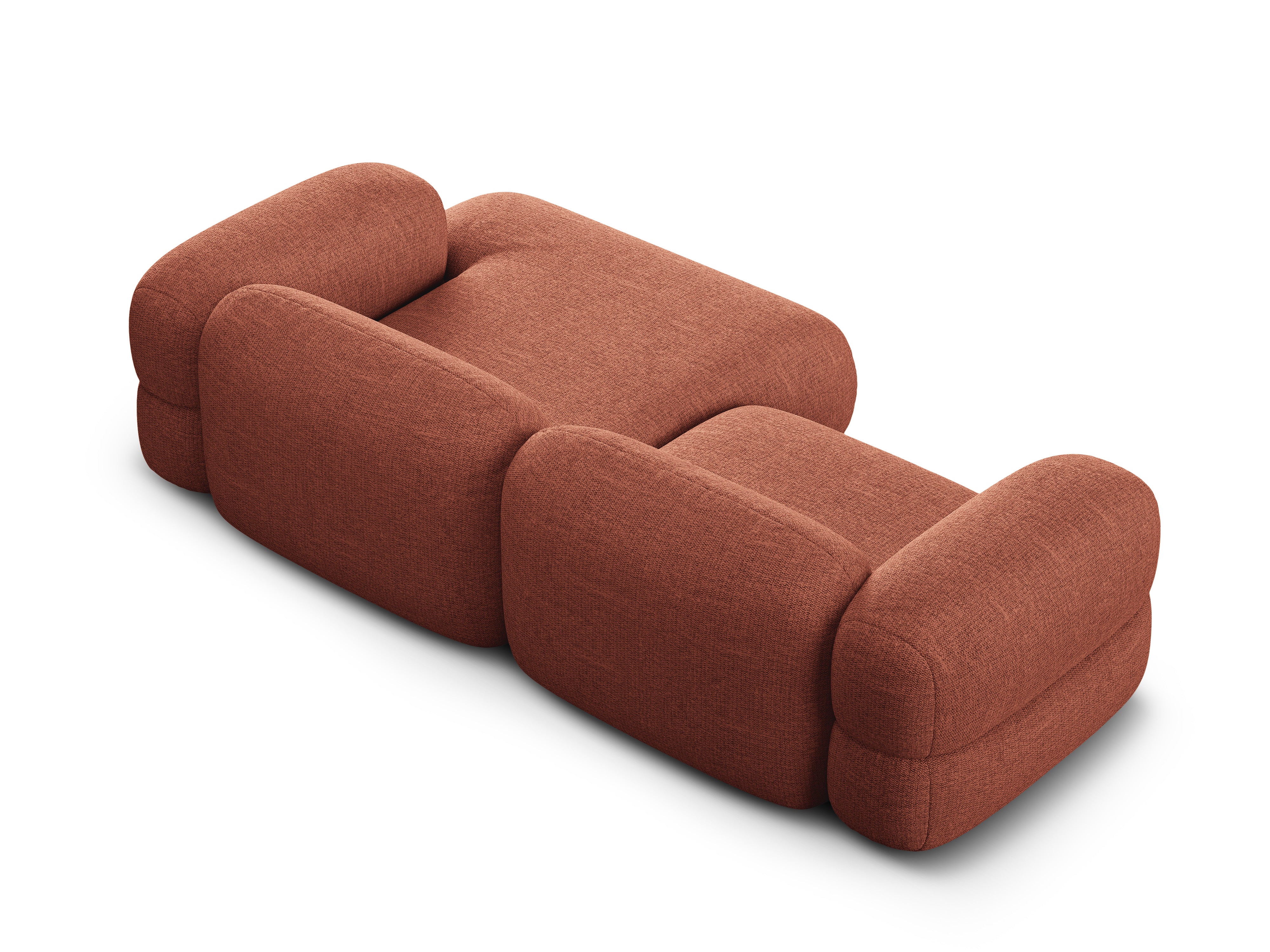 Rohová sedačka pravá ROGER koralový šenil