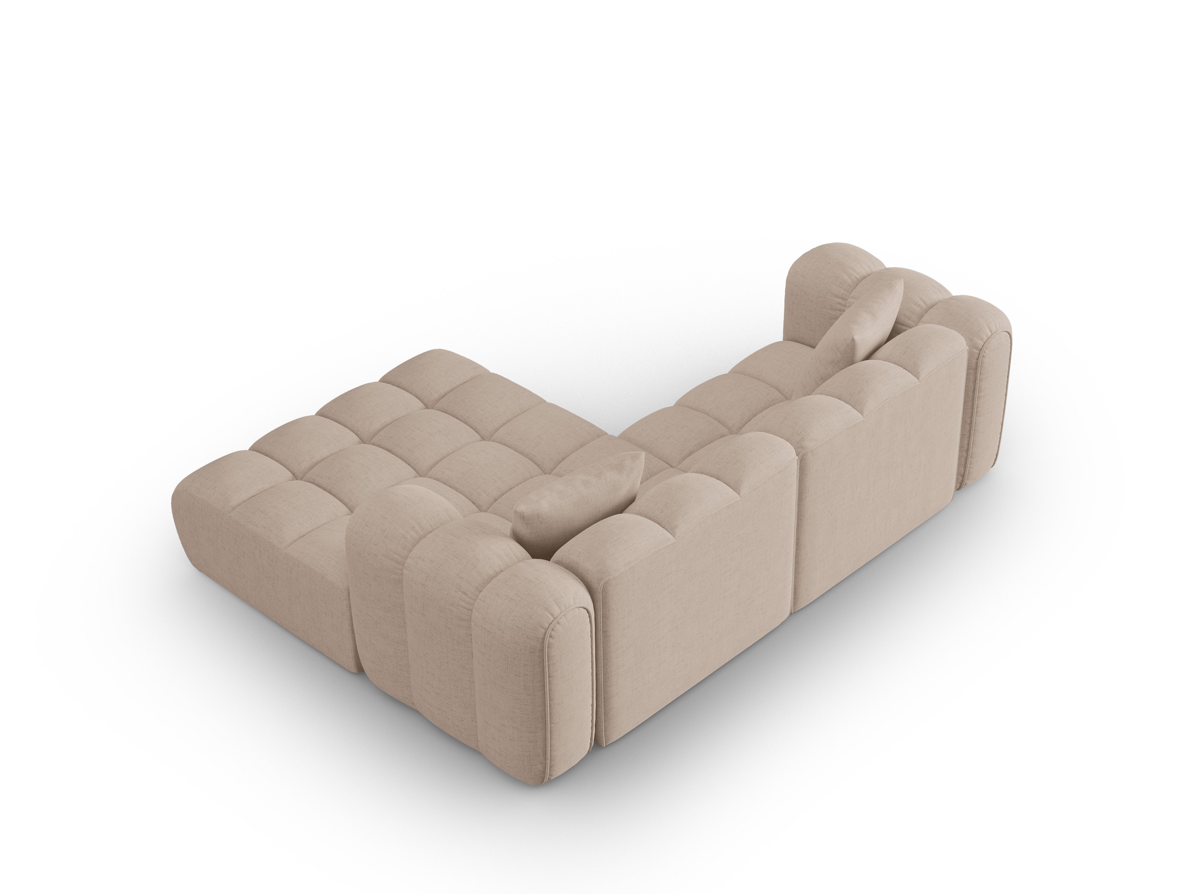 Rohová sedačka pre 3 osoby pravostranná ASTRO cappuccino szenil