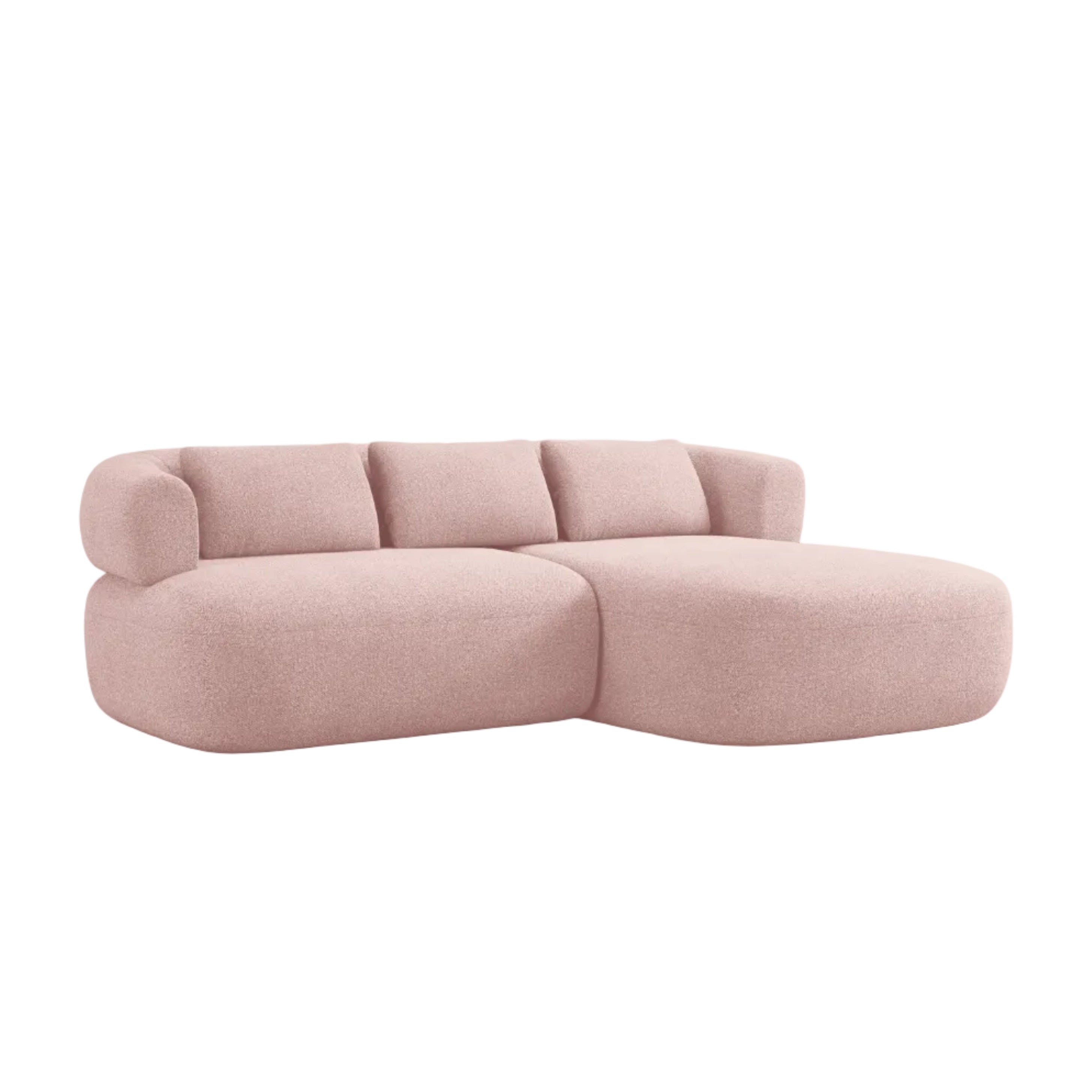 Dvojmiestny pravý roh ALDRIN v pudrovom ružovom boucle.
