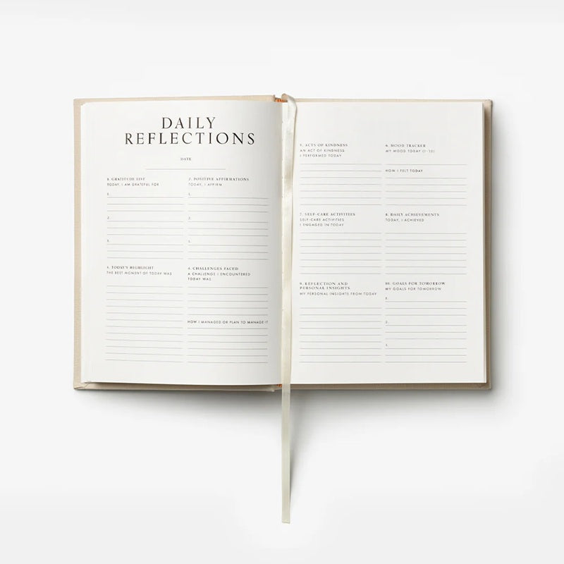 Wellness Well-Being Journal Beige