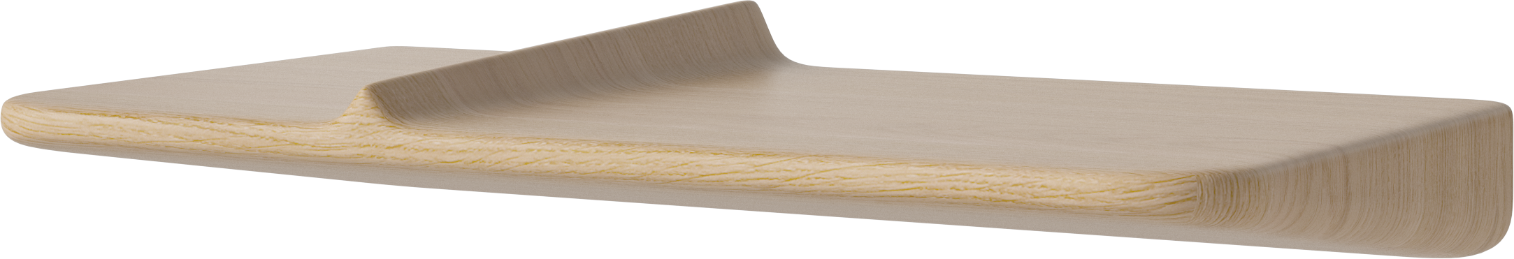 Polica WAVE bielené dubové drevo