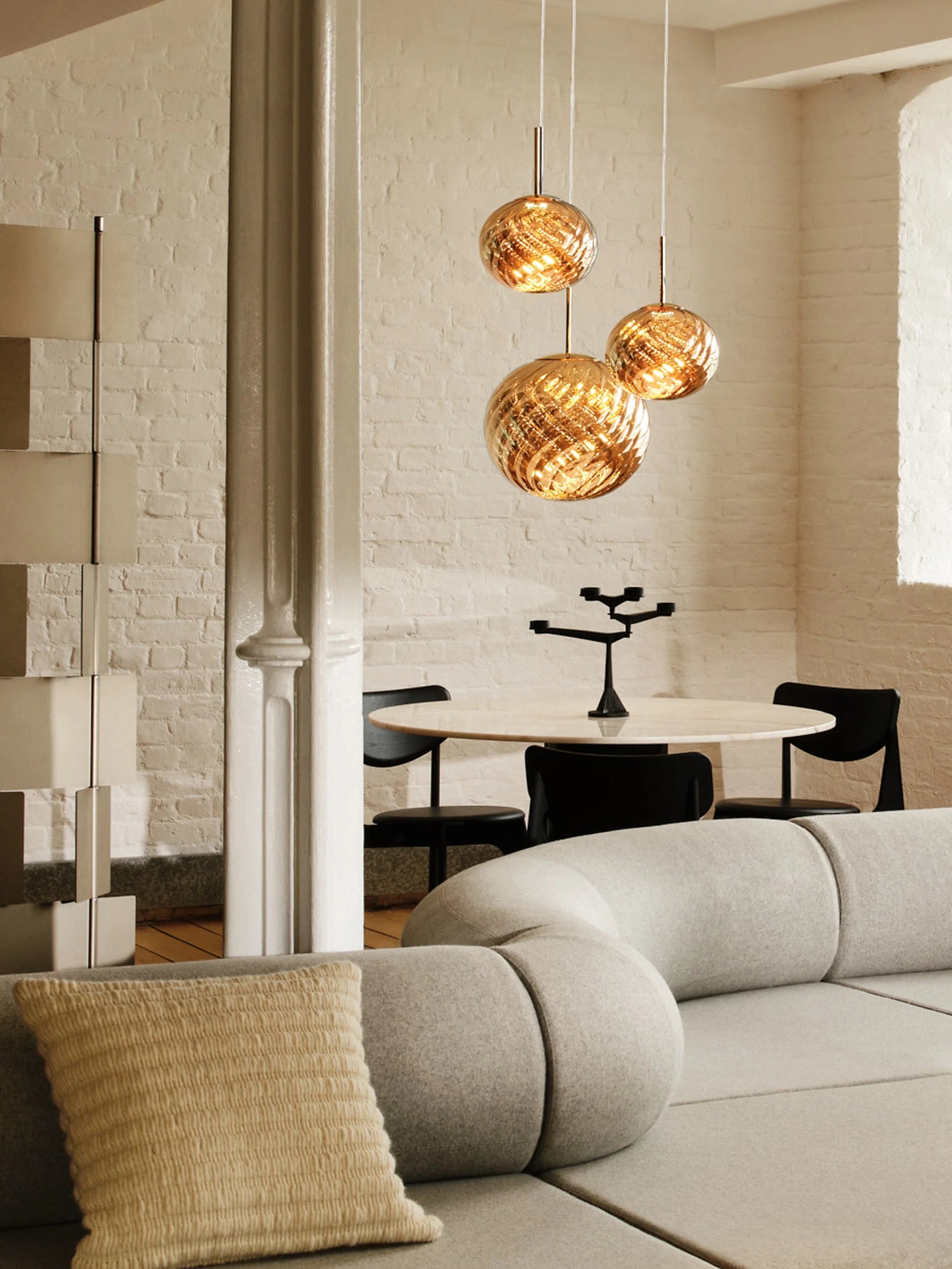 WHIRL TRIO ROUND pendant lamp gold