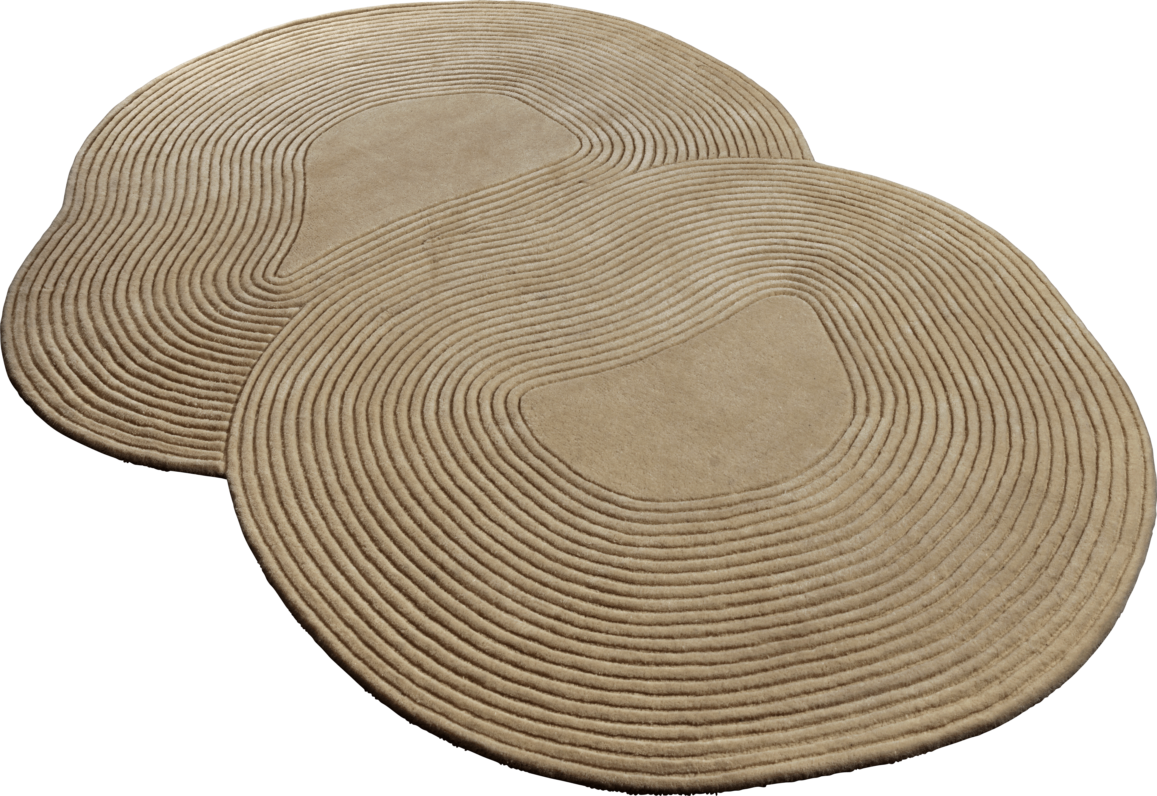 ZEN SHAPED oval rug brown