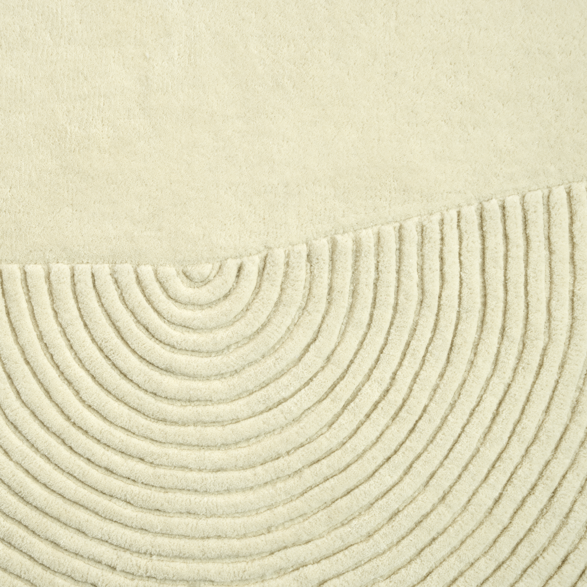 Kruhový koberec ZEN SPLIT krémový