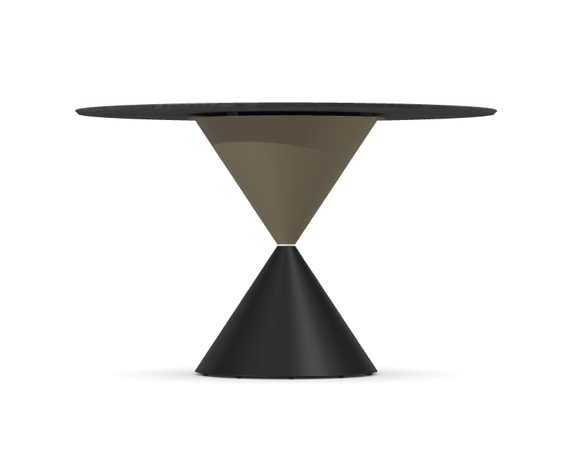 CLESSIDRA Round Table Black with Fango - Display Model