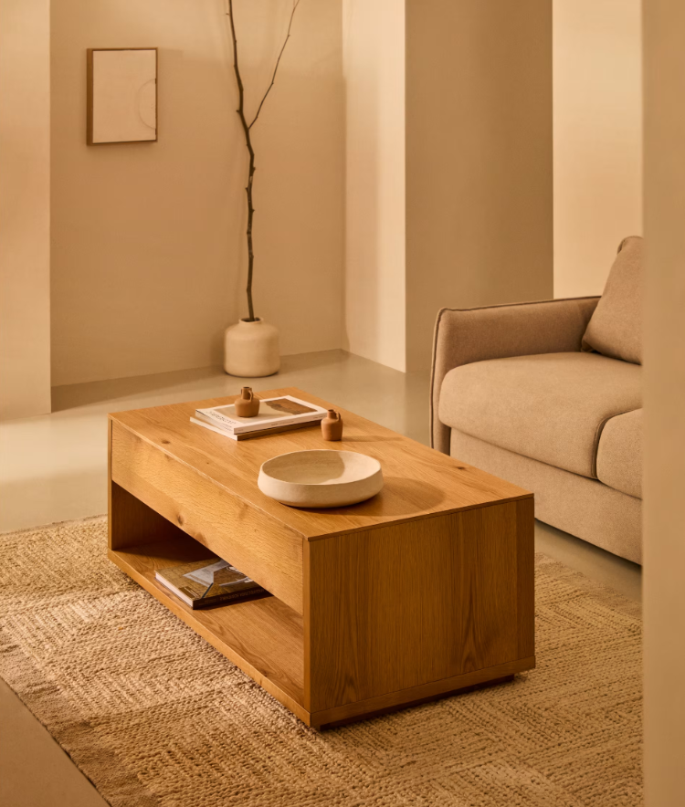 Stolik kawowy ALGUMEA fornir dębowy