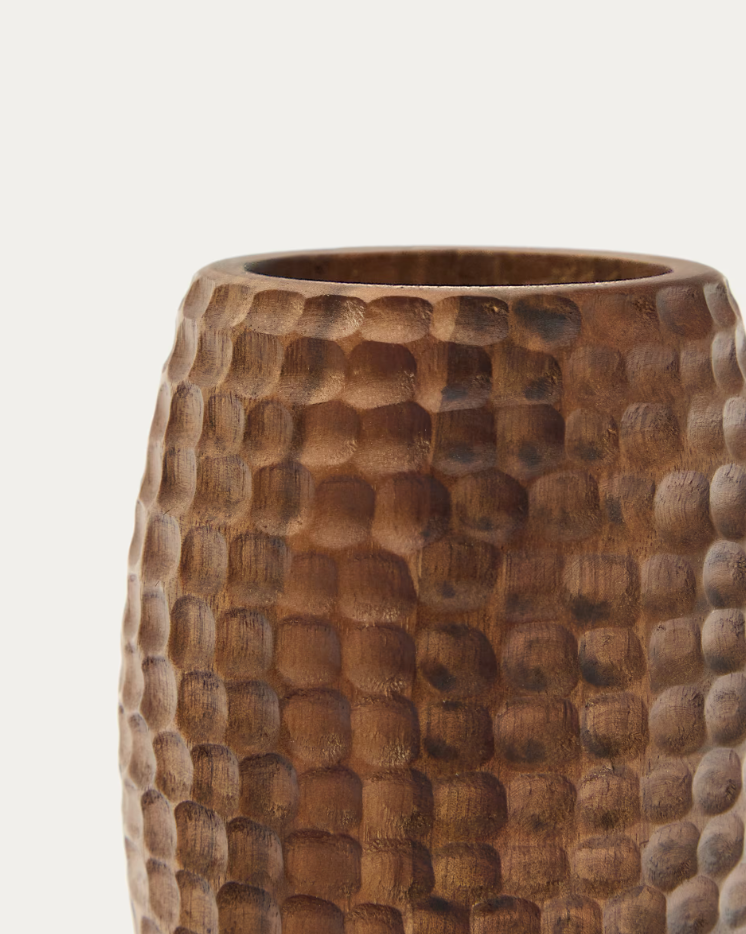 FRAZ Acacia Wood Toothbrush Holder