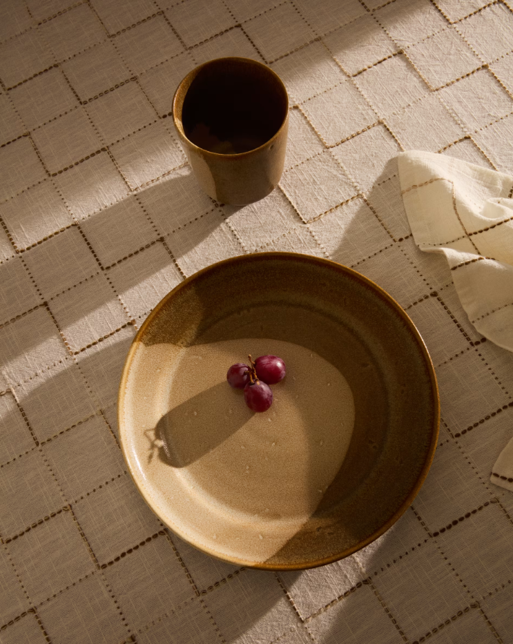 Hlboký tanier NAGOLI hnedá keramika